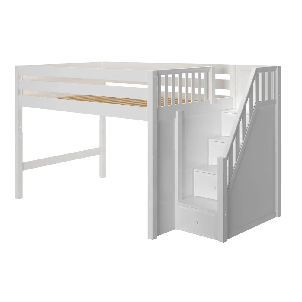 Maxtrix Mid Loft Bed with Stairs