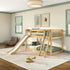 Maxtrix Floor Bunk Bed with Slide Angle ladder on Front