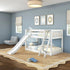 Maxtrix Floor Bunk Bed with Slide Angle ladder on Front