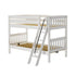 Maxtrix Classic Twin Bunk Bed Low Bunk Ladder on Front
