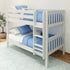 Maxtrix Classic Twin Bunk Bed Low Bunk Ladder on Front