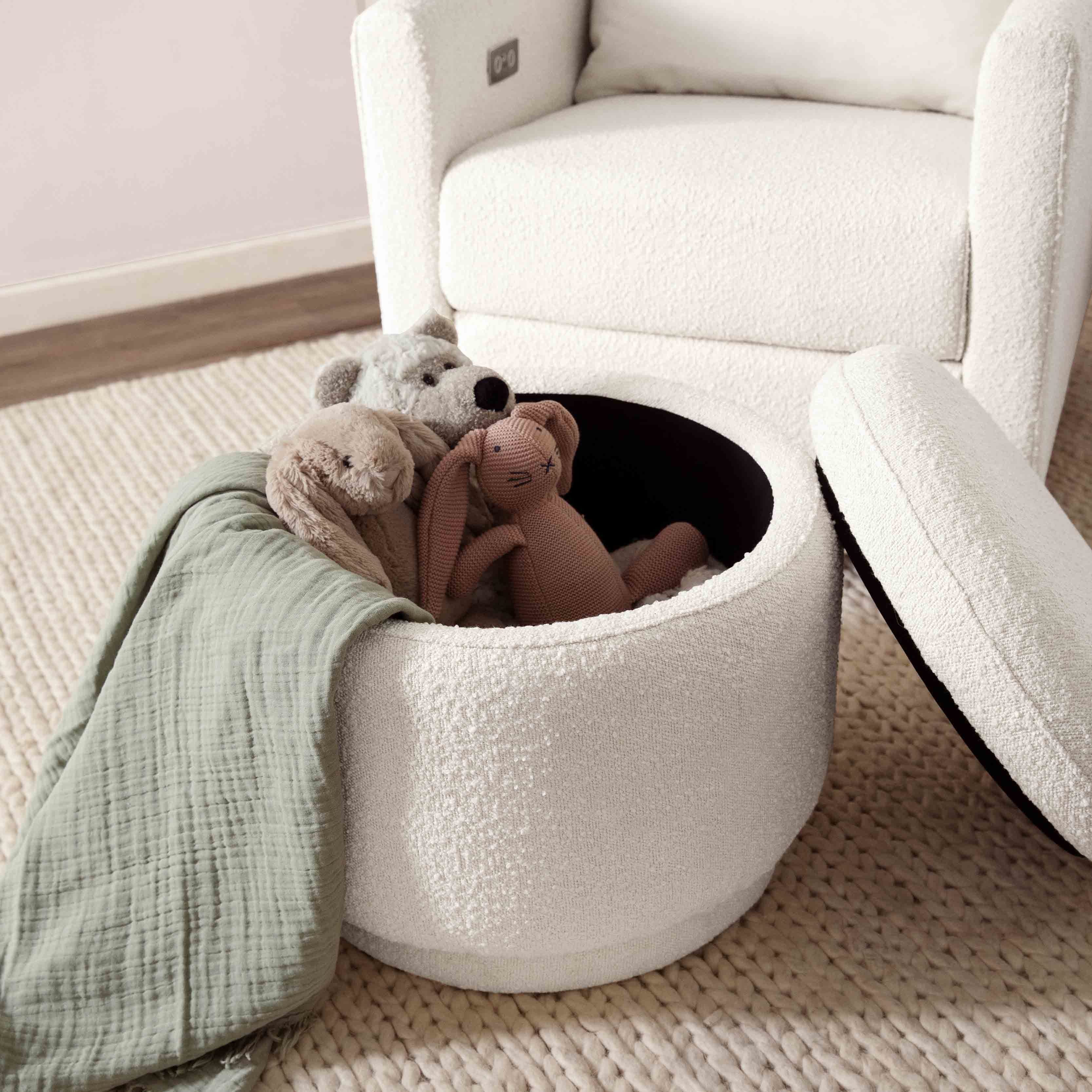 Babyletto Enoki Storage Ottoman in Boucle | Lullabye Shop