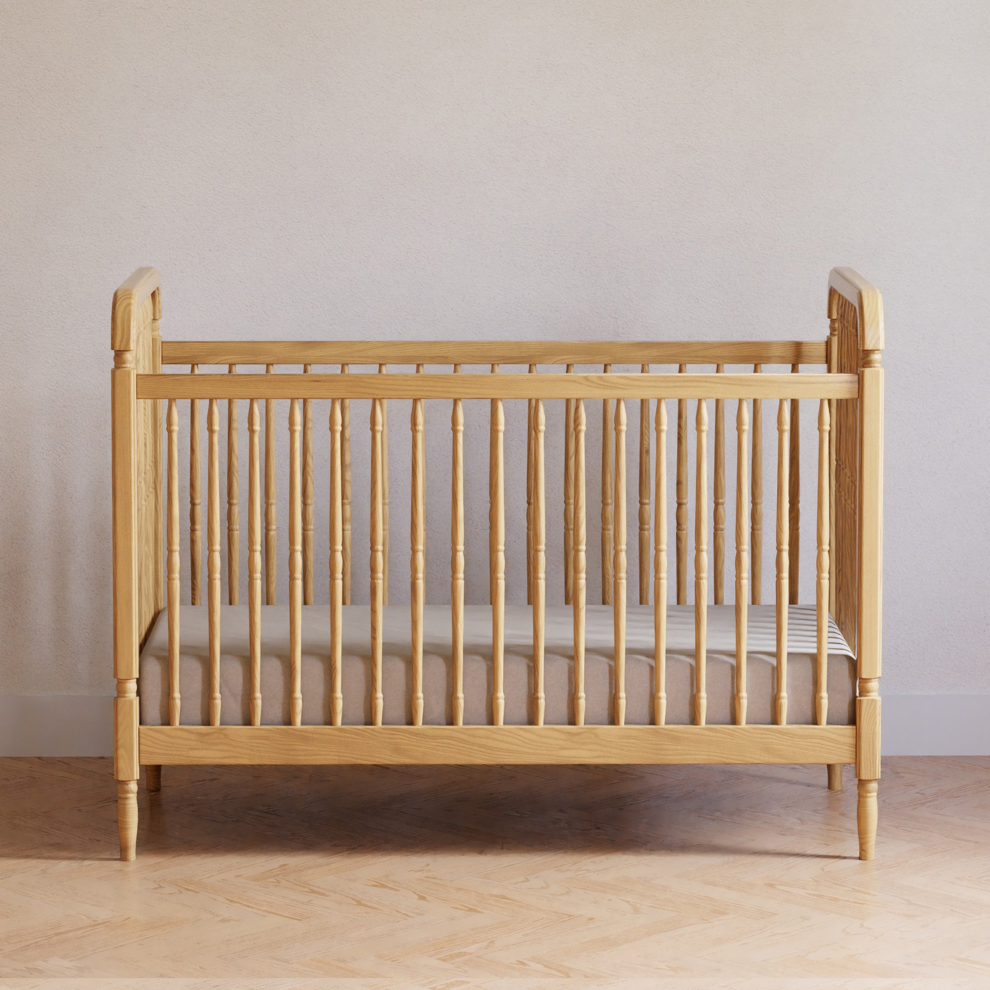 Namesake Liberty 3-in-1 Convertible Spindle Crib with Toddler Bed Conversion Kit | Lullabye Shop