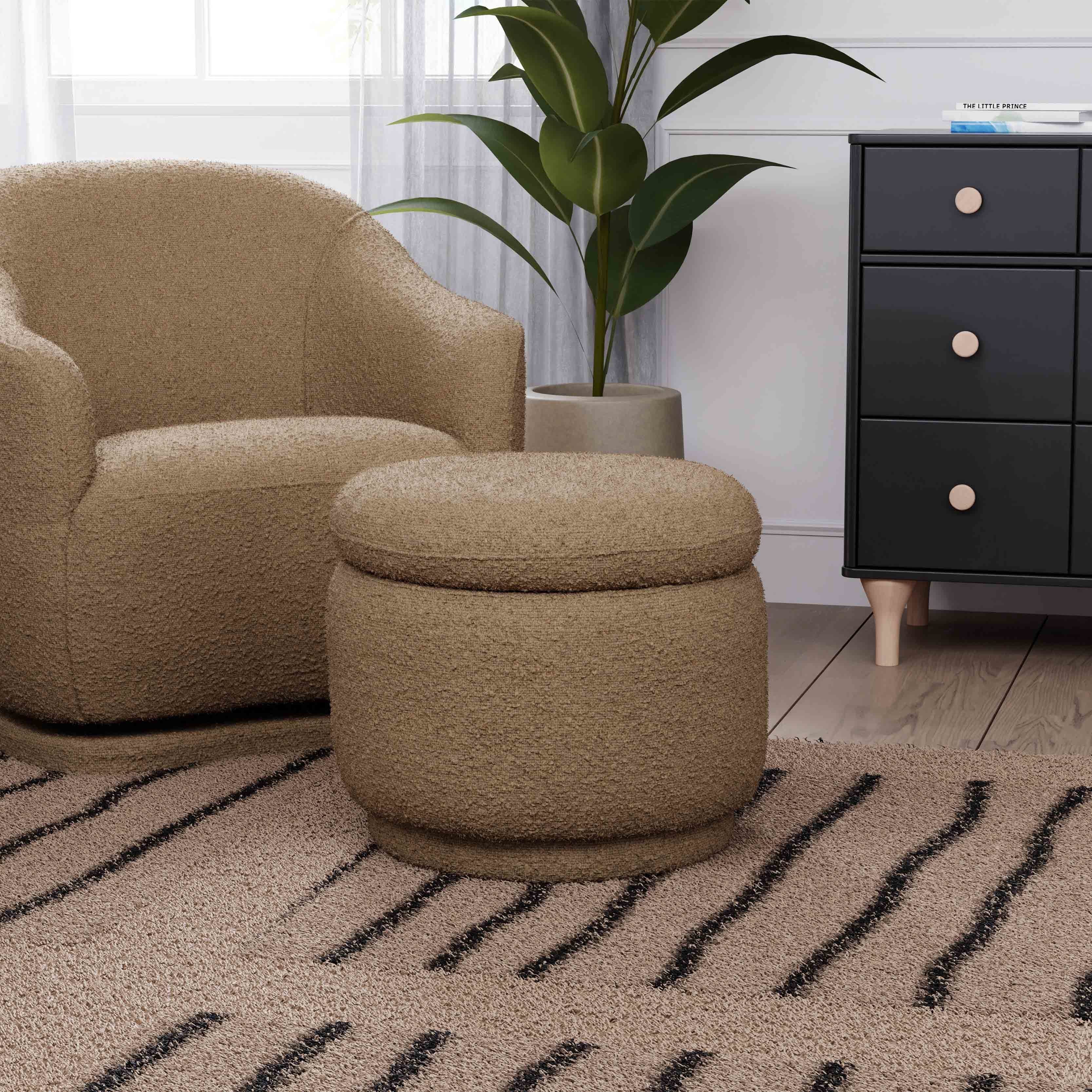 Babyletto Enoki Storage Ottoman in Boucle | Lullabye Shop
