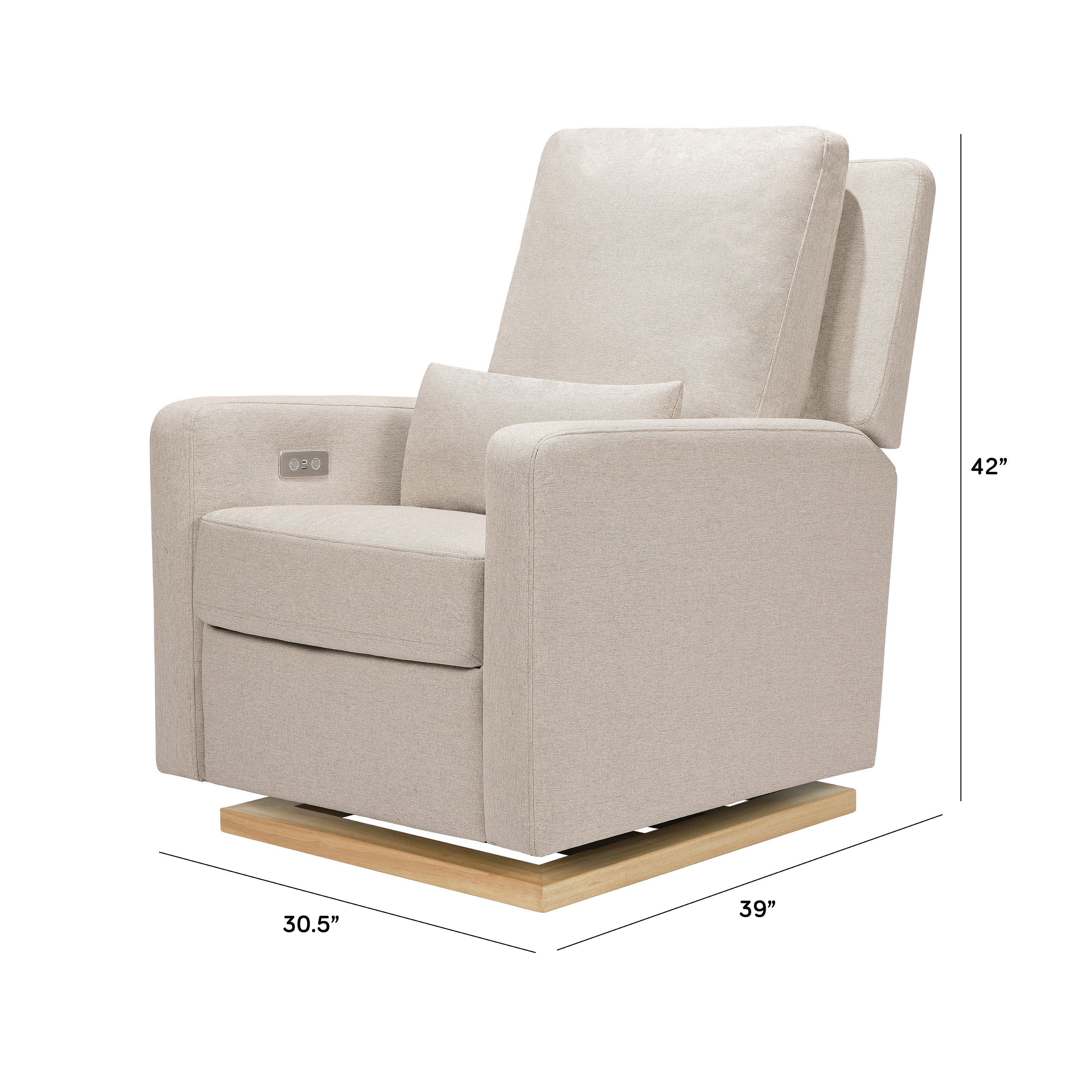 Babyletto Sigi Electronic Recliner and Glider with USB Port | Lullabye Shop