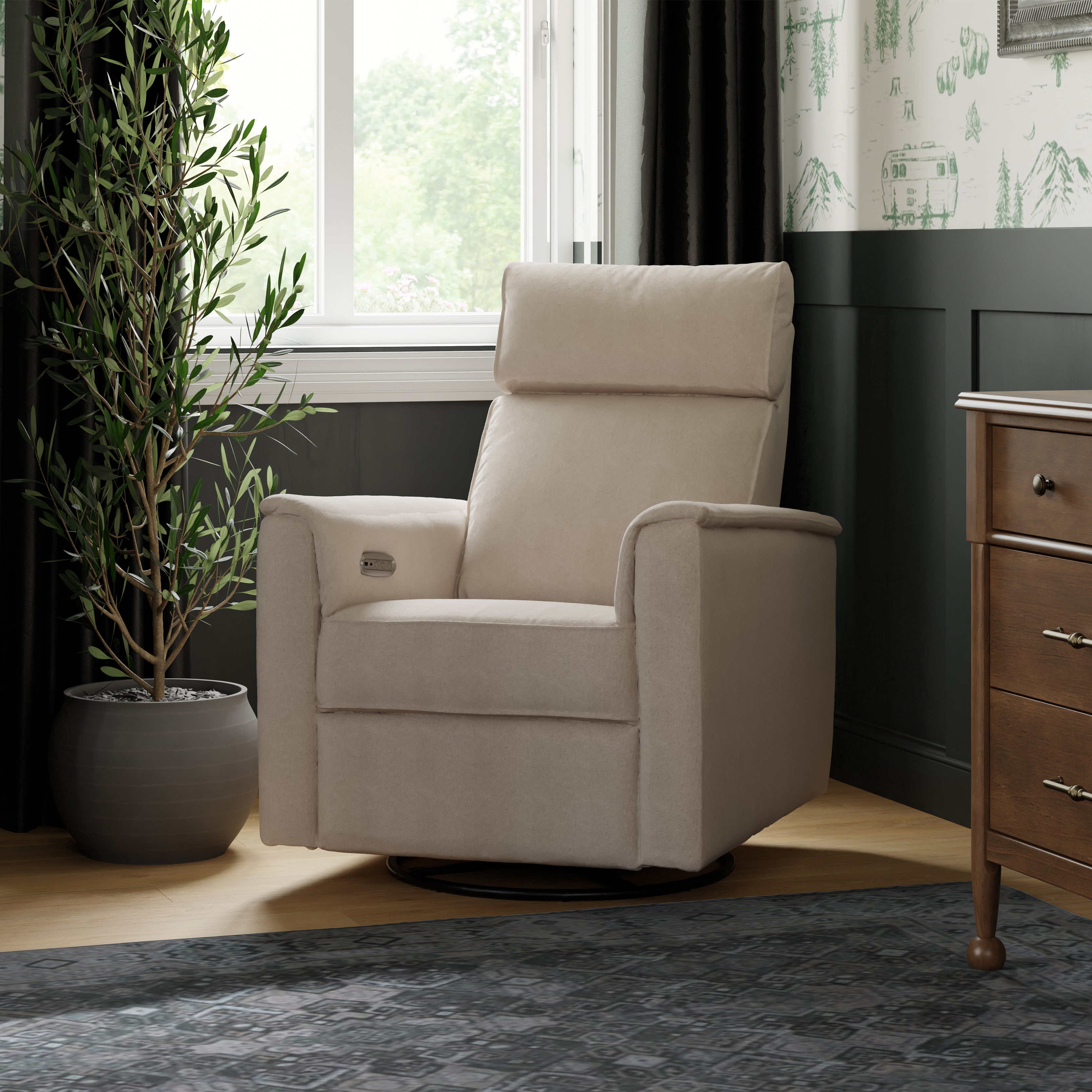 Monogram by Namesake Willa Plus Power Glider Recliner + Power Headrest | Lullabye Shop