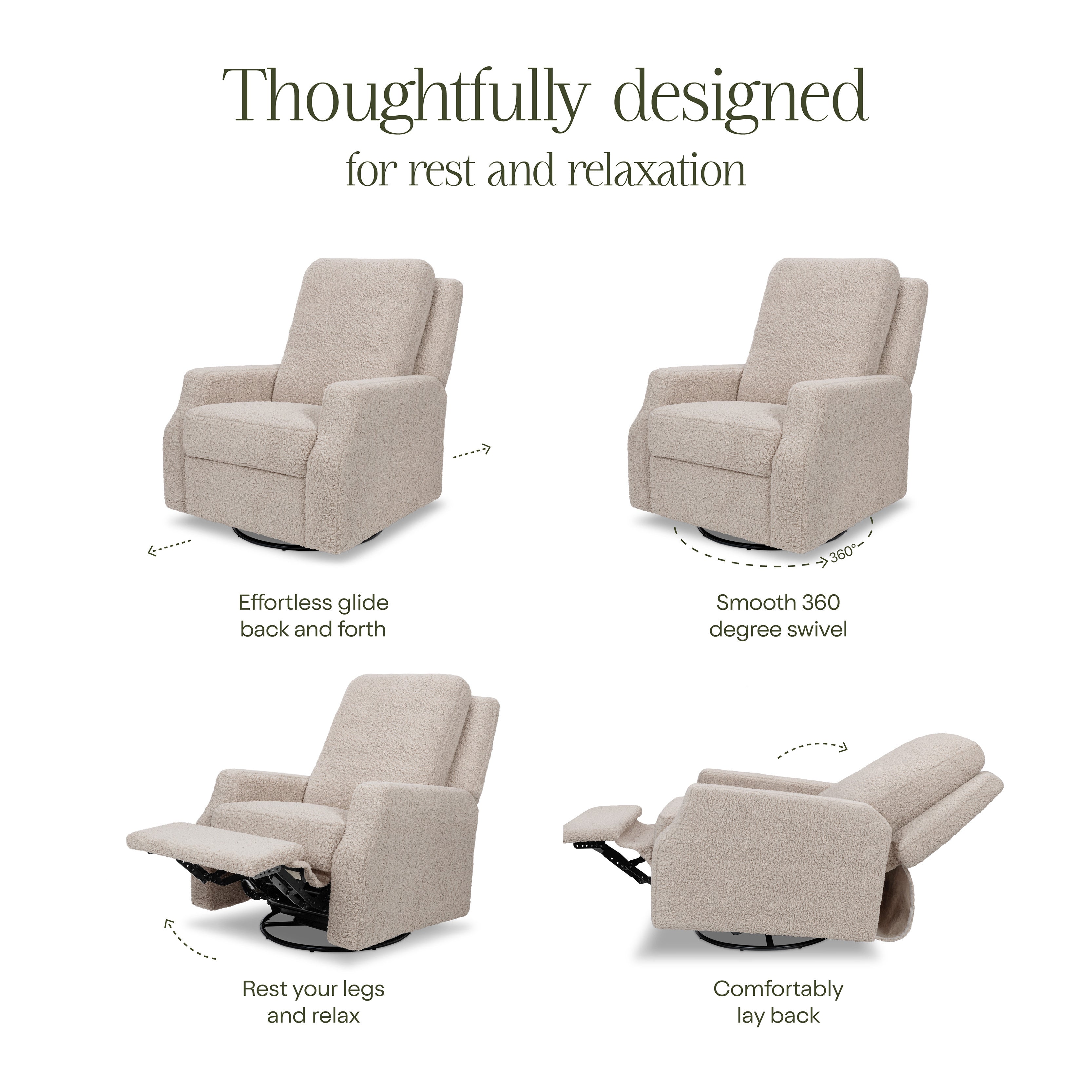 Namesake Crewe Recliner and Swivel Glider | Lullabye Shop