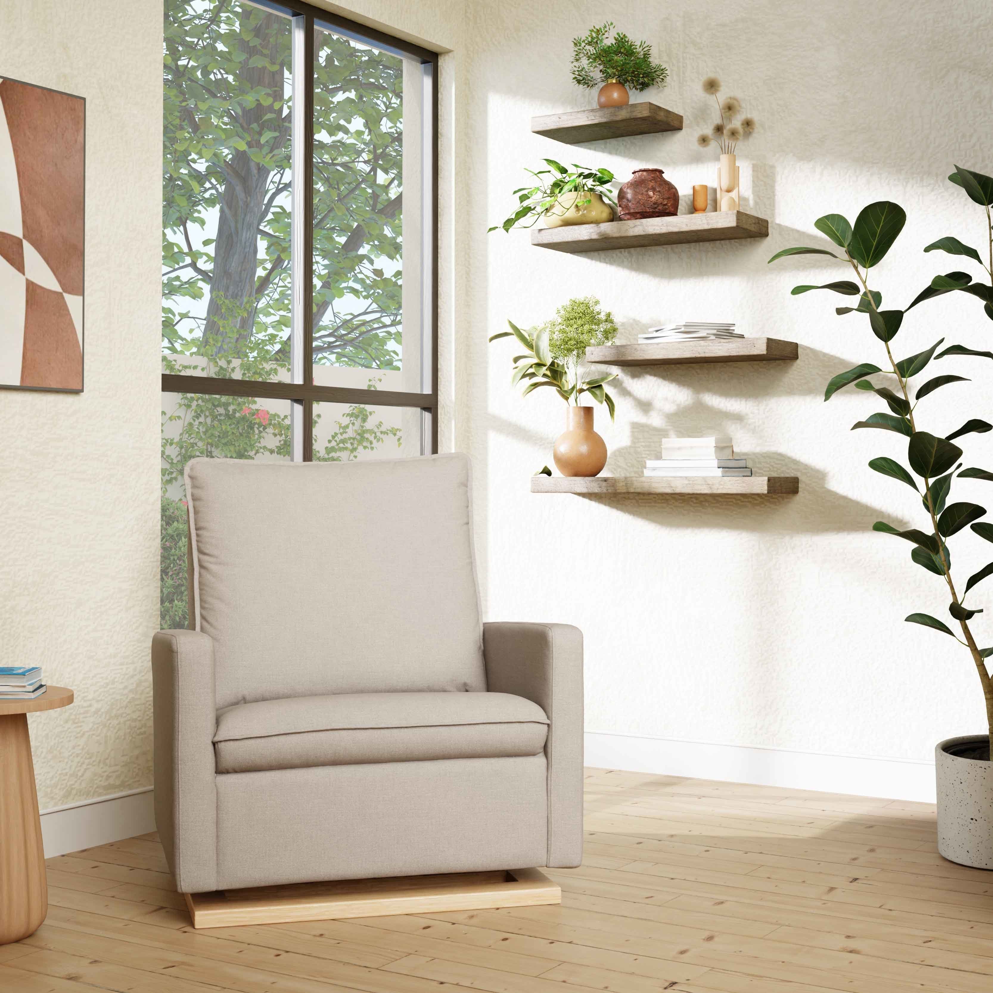 Babyletto Cali Pillowback Chair and a Half Glider in Eco-Performance Fabric | Water Repellent & Stain Resistant | Lullabye Shop