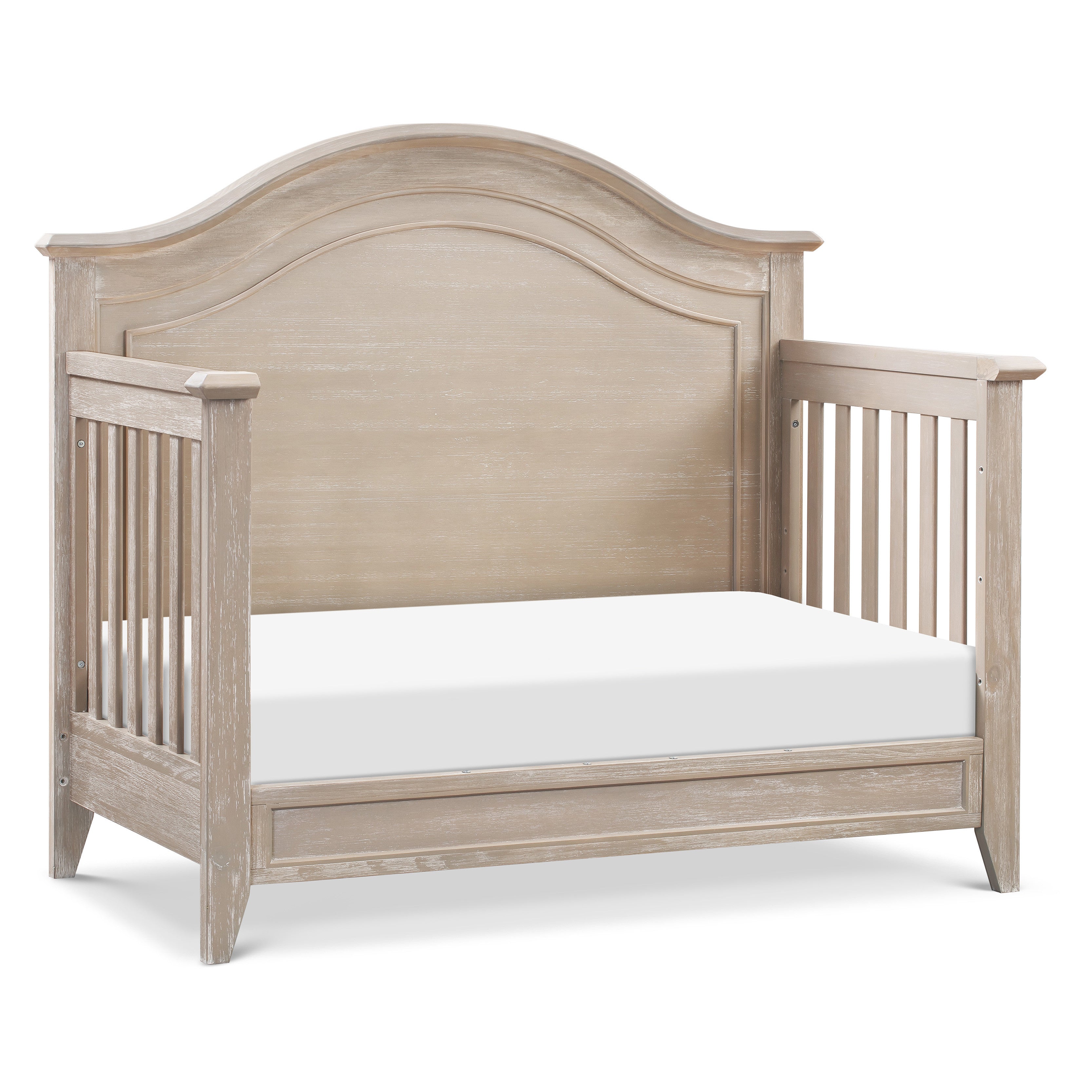 Monogram by Namesake Beckett Rustic 4-in-1 Convertible Curve Top Crib | Lullabye Shop
