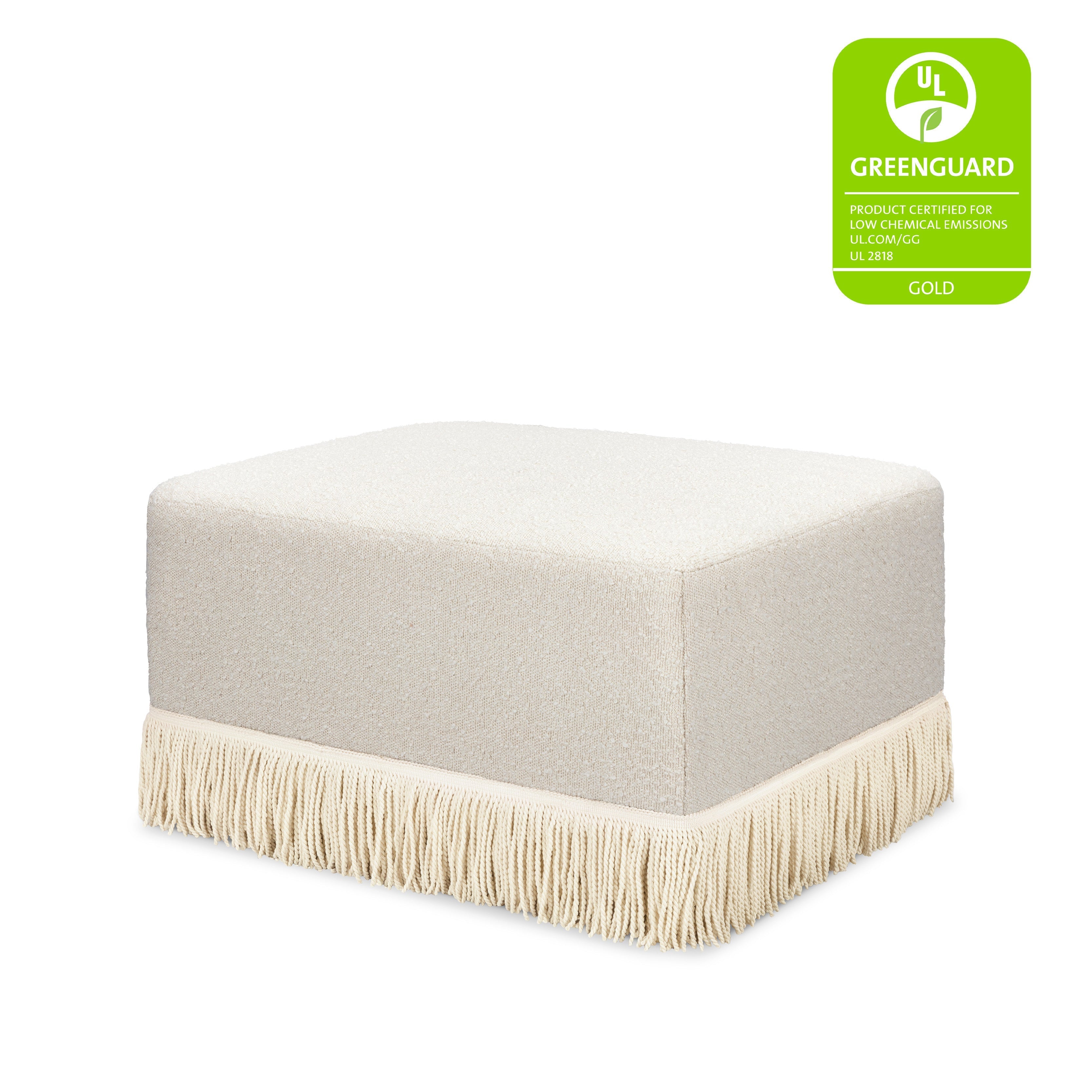 Namesake Crawford Gliding Ottoman | Boucle with Tassel Fringe | Lullabye Shop