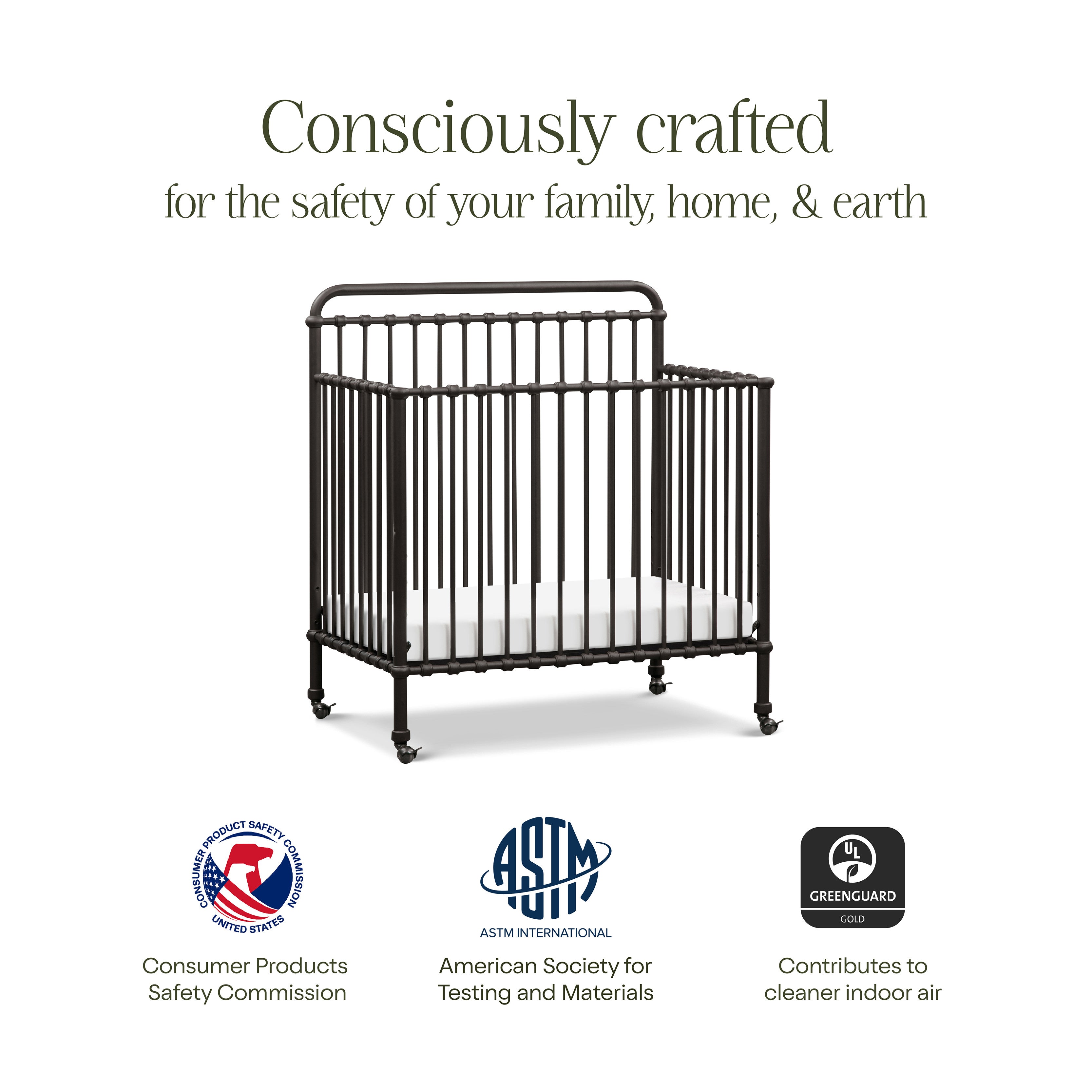 Namesake Winston 4-in-1 Convertible Mini Crib | Lullabye Shop