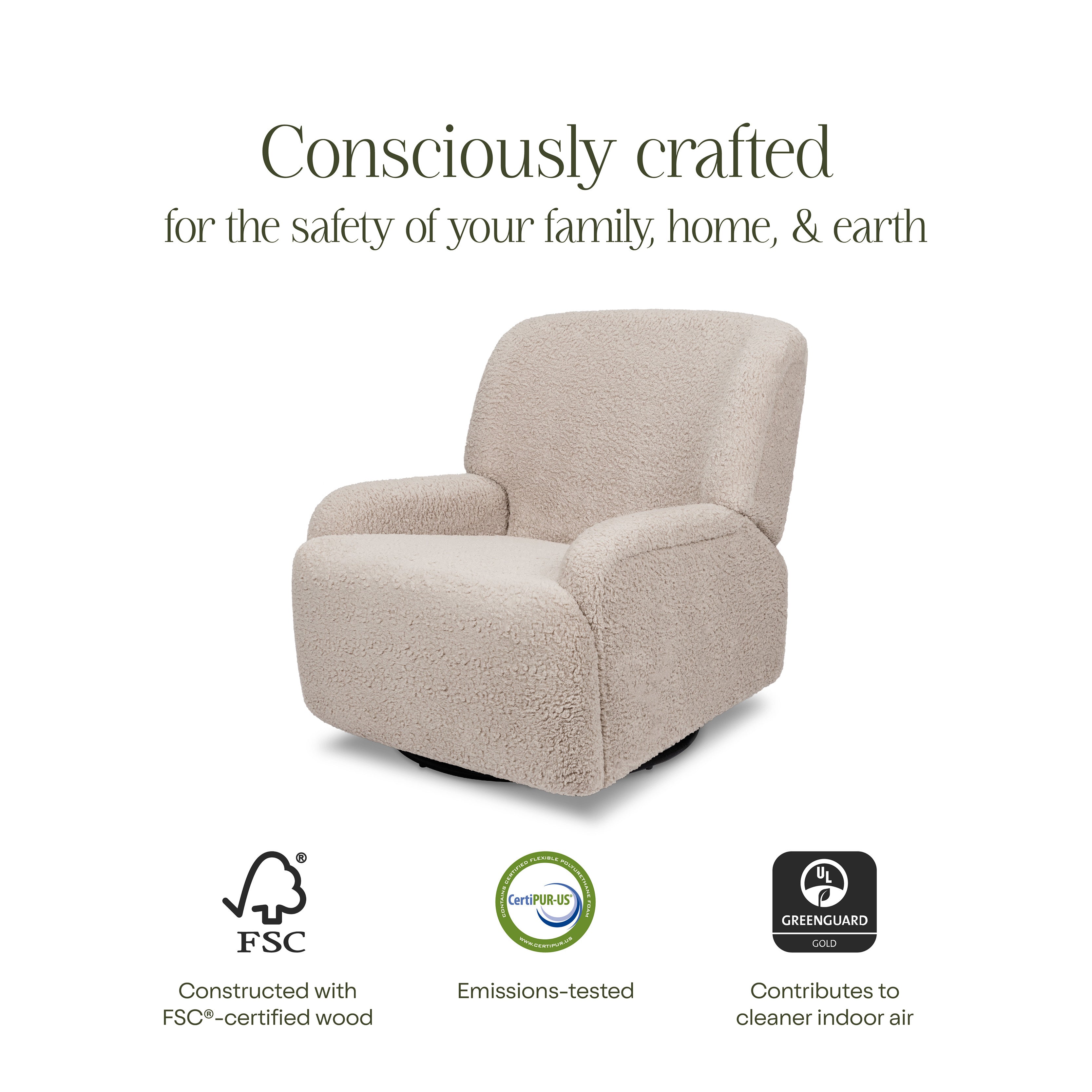 Namesake Winslow Extra Wide Recliner and Swivel Glider | Lullabye Shop