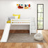 Maxtrix Full Low Loft Bed with Slide and Stairs