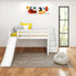 Maxtrix Full Low Loft Bed with Slide and Stairs