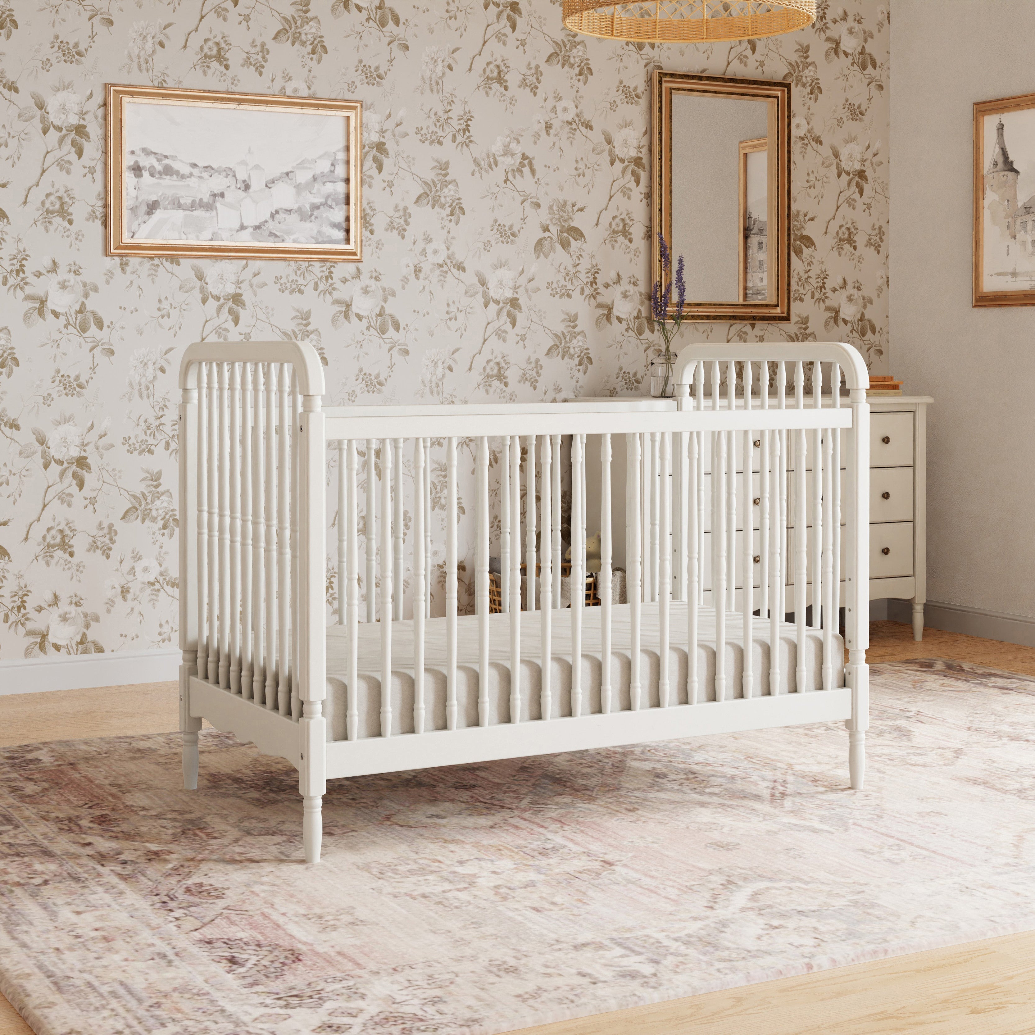 Namesake Liberty 3-in-1 Convertible Spindle Crib with Toddler Bed Conversion Kit | Lullabye Shop