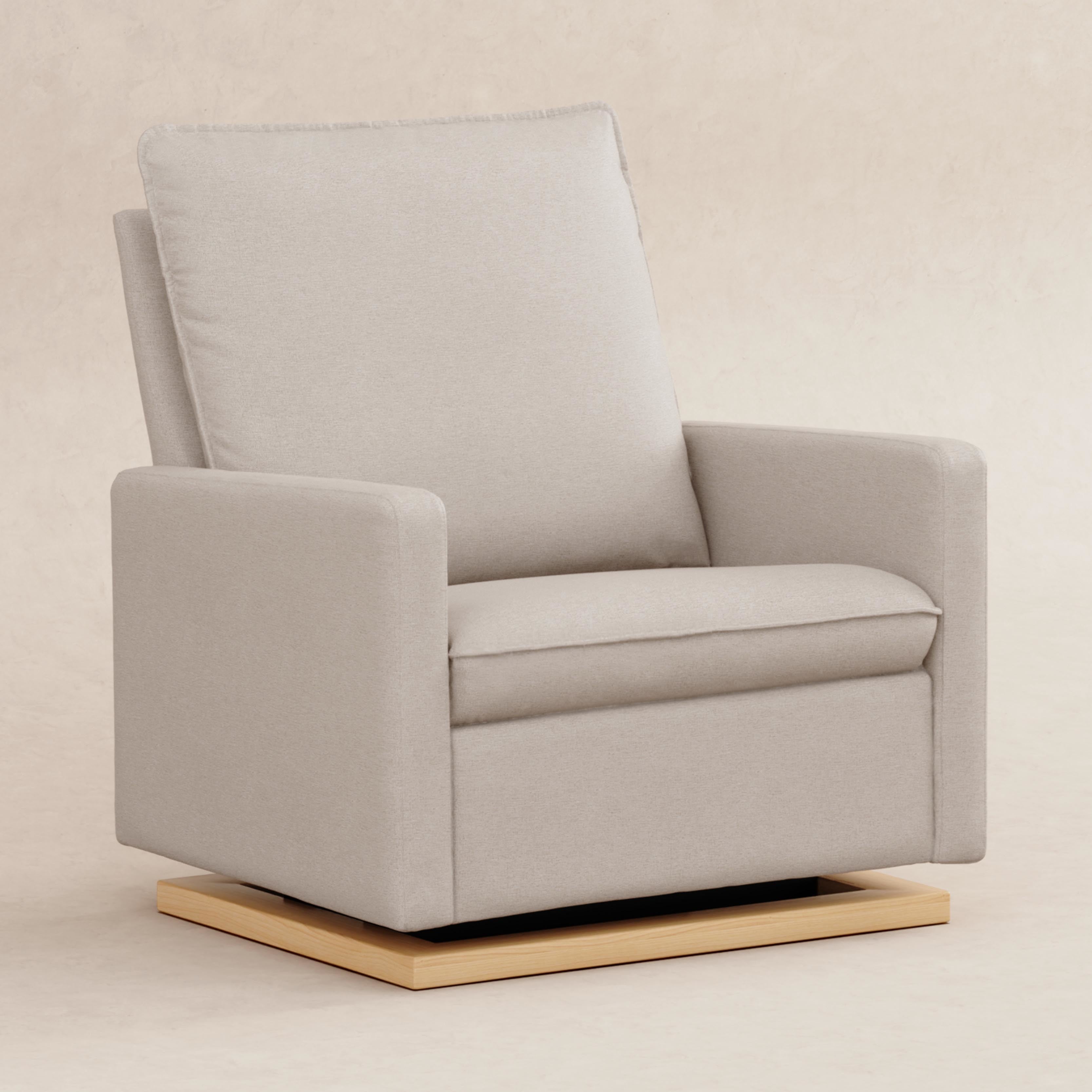 Babyletto Cali Pillowback Chair and a Half Glider in Eco-Performance Fabric | Water Repellent & Stain Resistant | Lullabye Shop