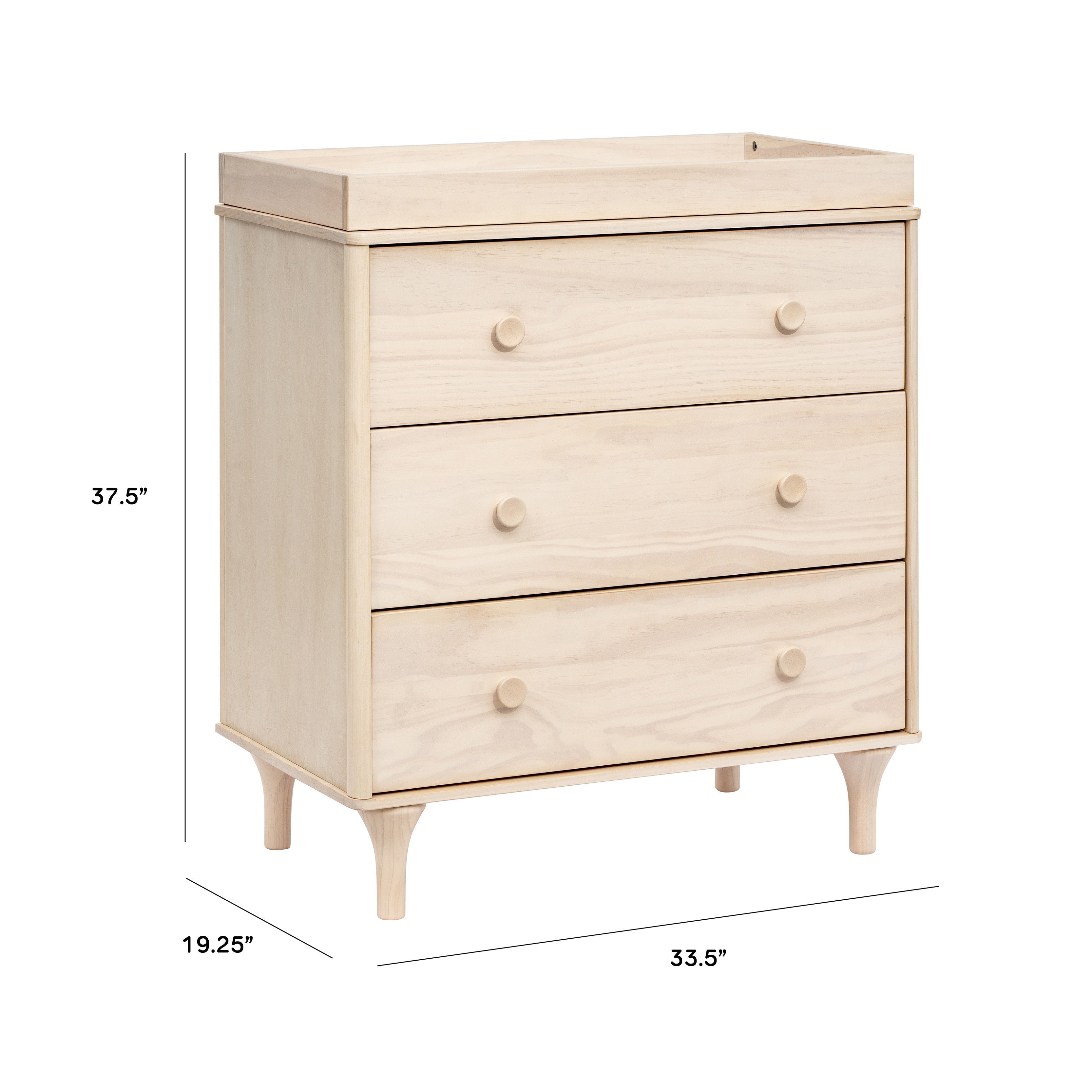 Babyletto Lolly 3-Drawer Changer Dresser with Removable Changing Tray | Lullabye Shop
