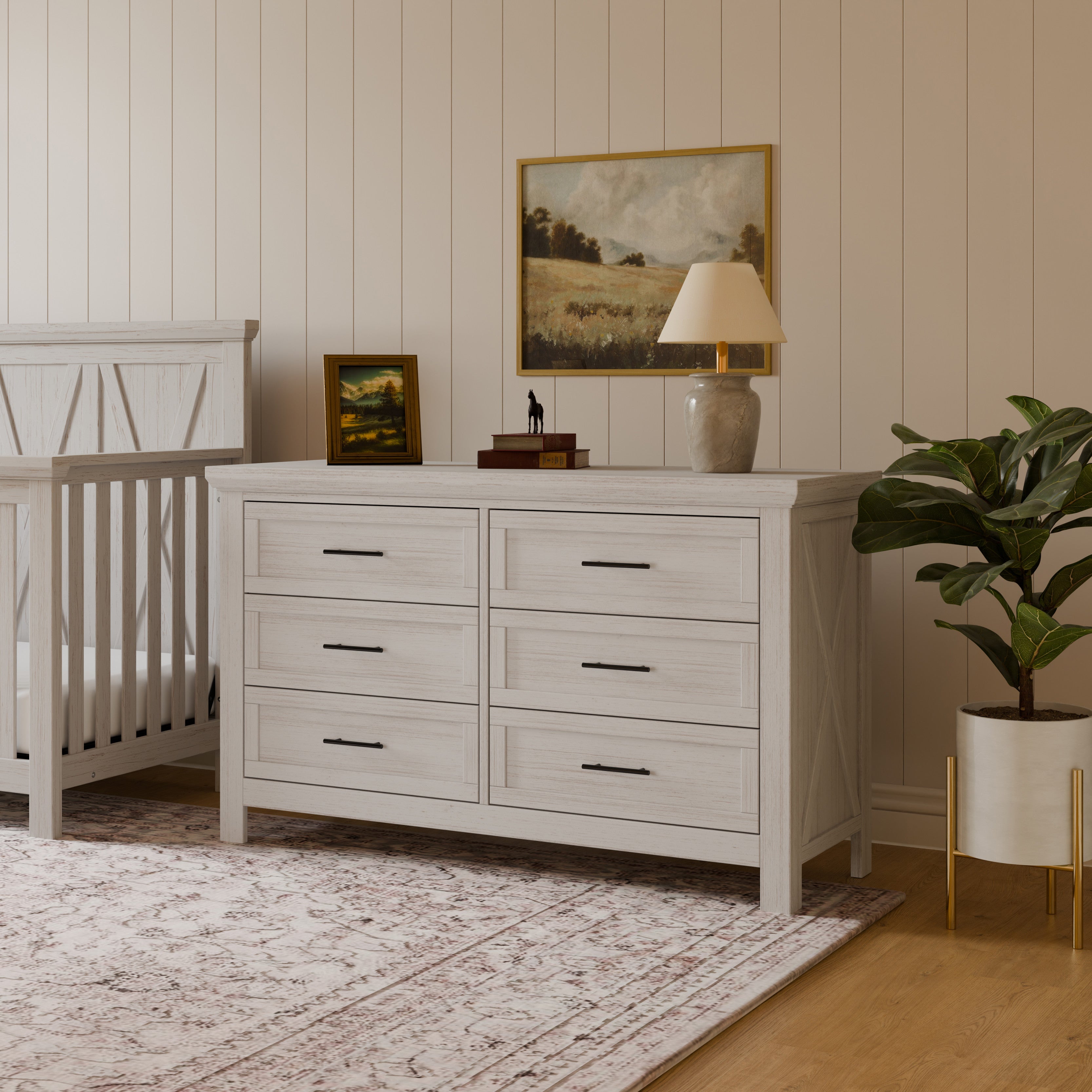 Monogram by Namesake Emory Farmhouse 6-Drawer Dresser | Lullabye Shop