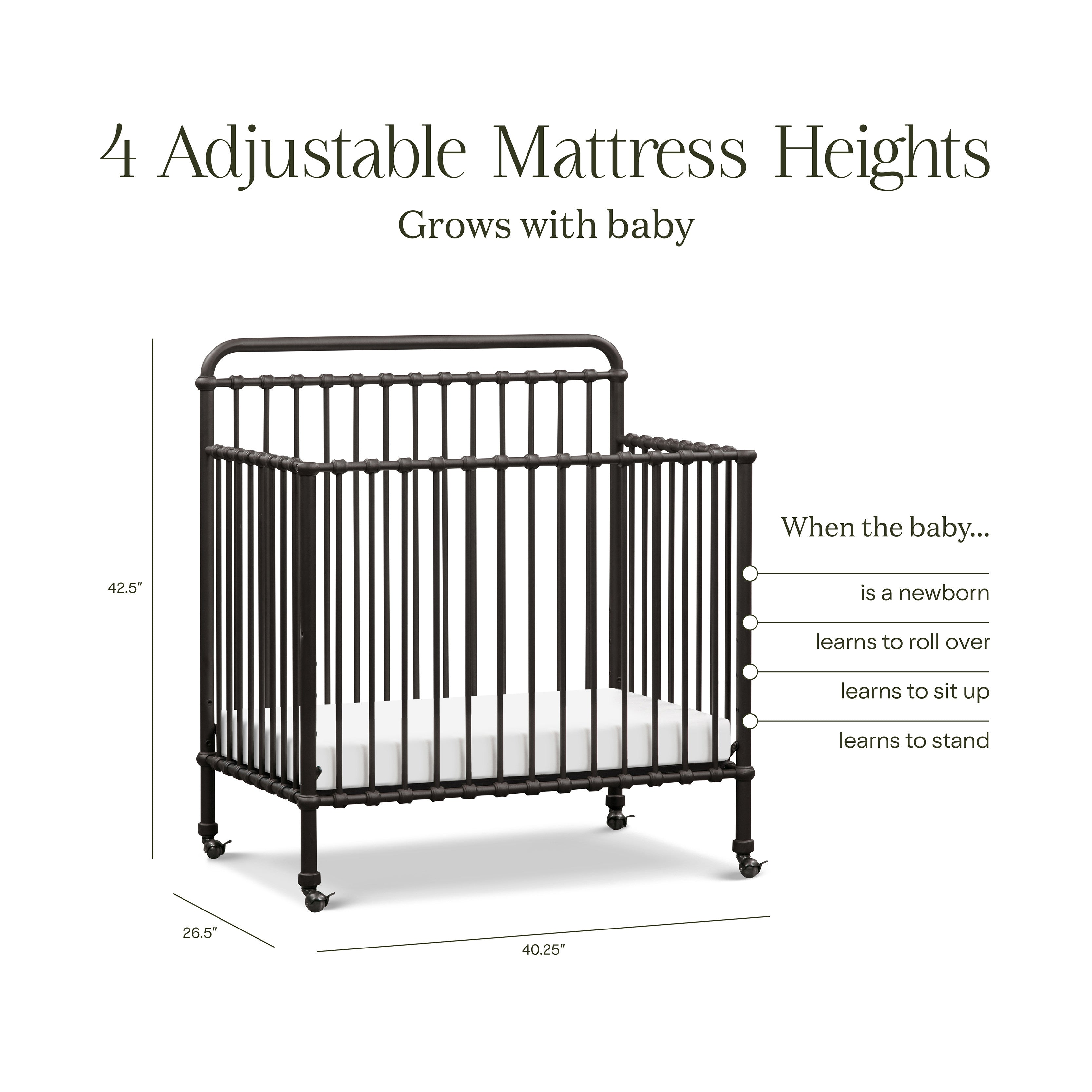 Namesake Winston 4-in-1 Convertible Mini Crib | Lullabye Shop