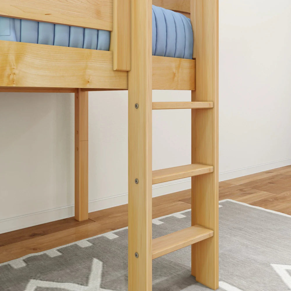 Maxtrix Twin Low Loft Bed Straight Ladder