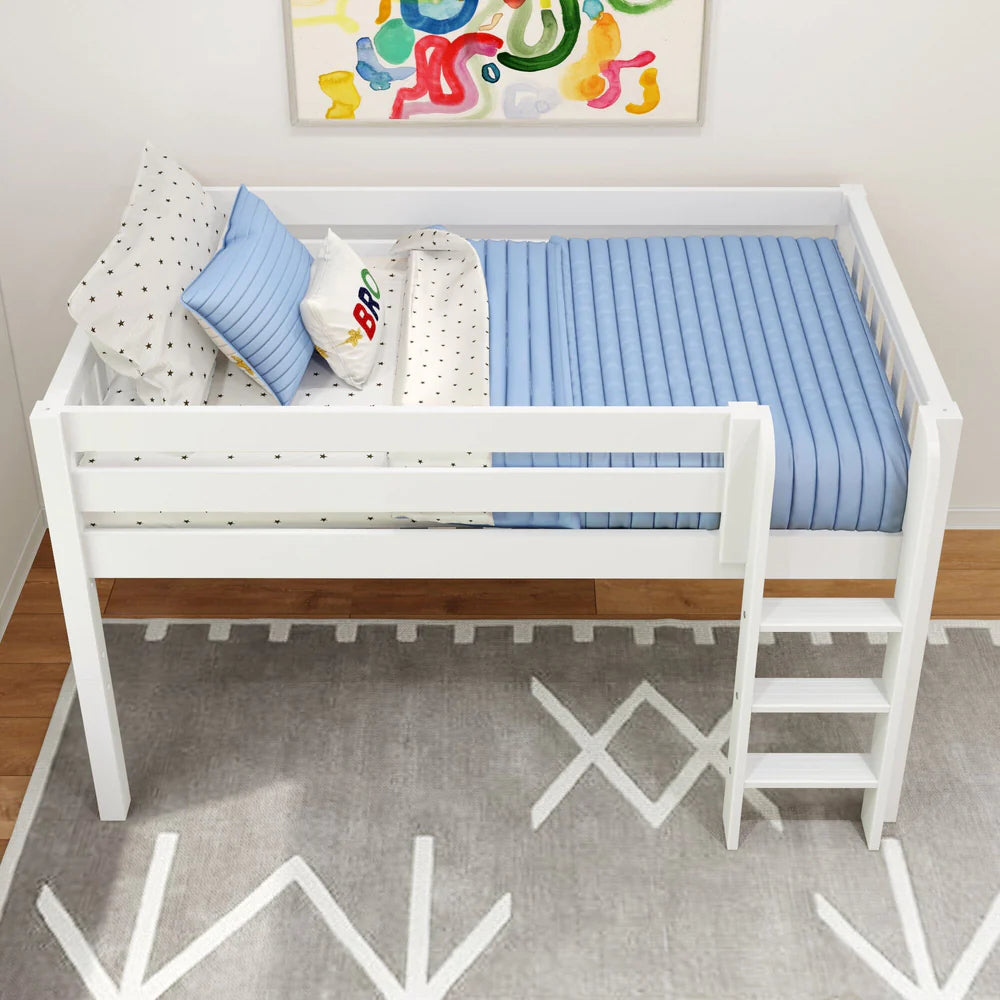 Maxtrix Twin Low Loft Bed Straight Ladder