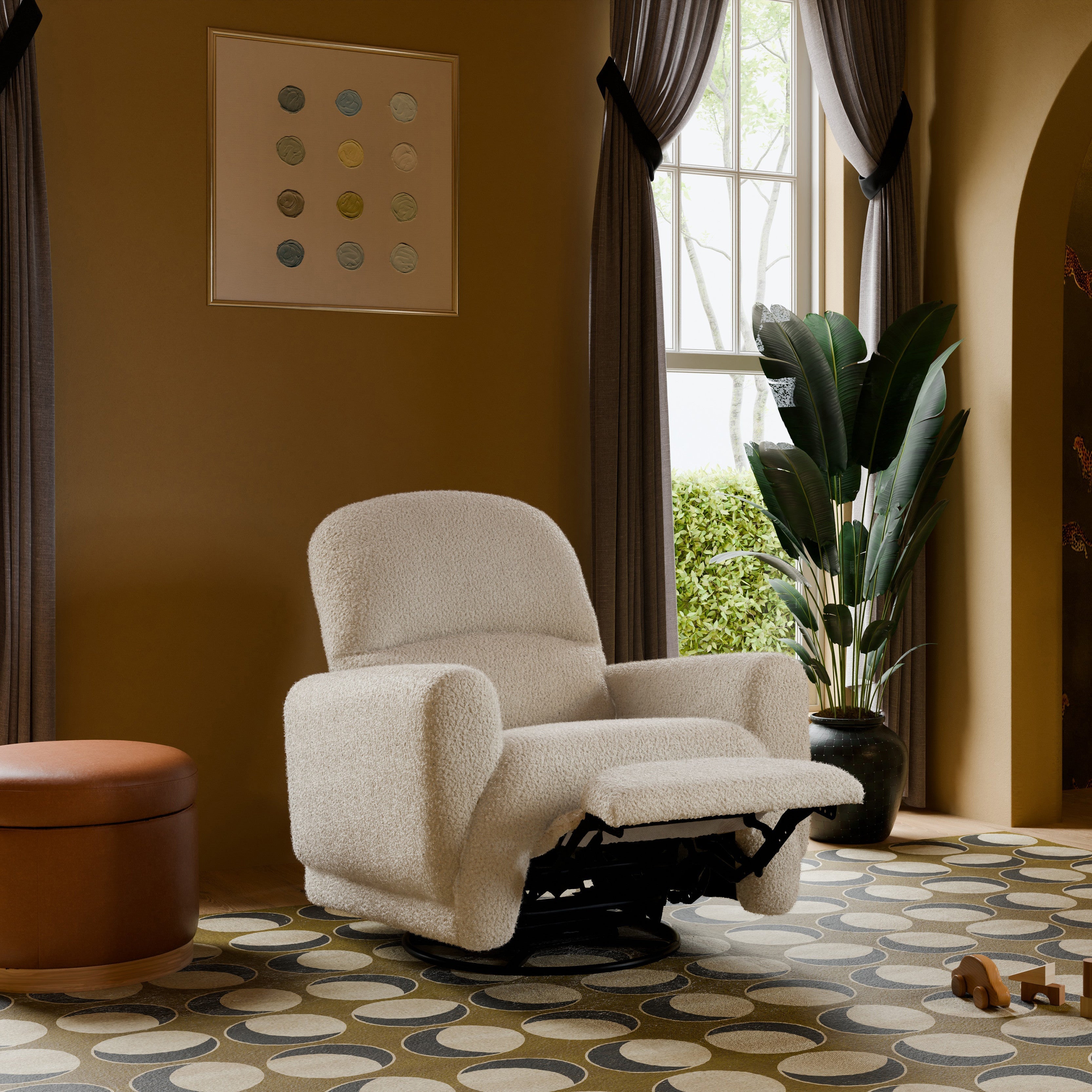 Babyletto Rainbow Recliner and Swivel Glider in Teddy Loop | Lullabye Shop