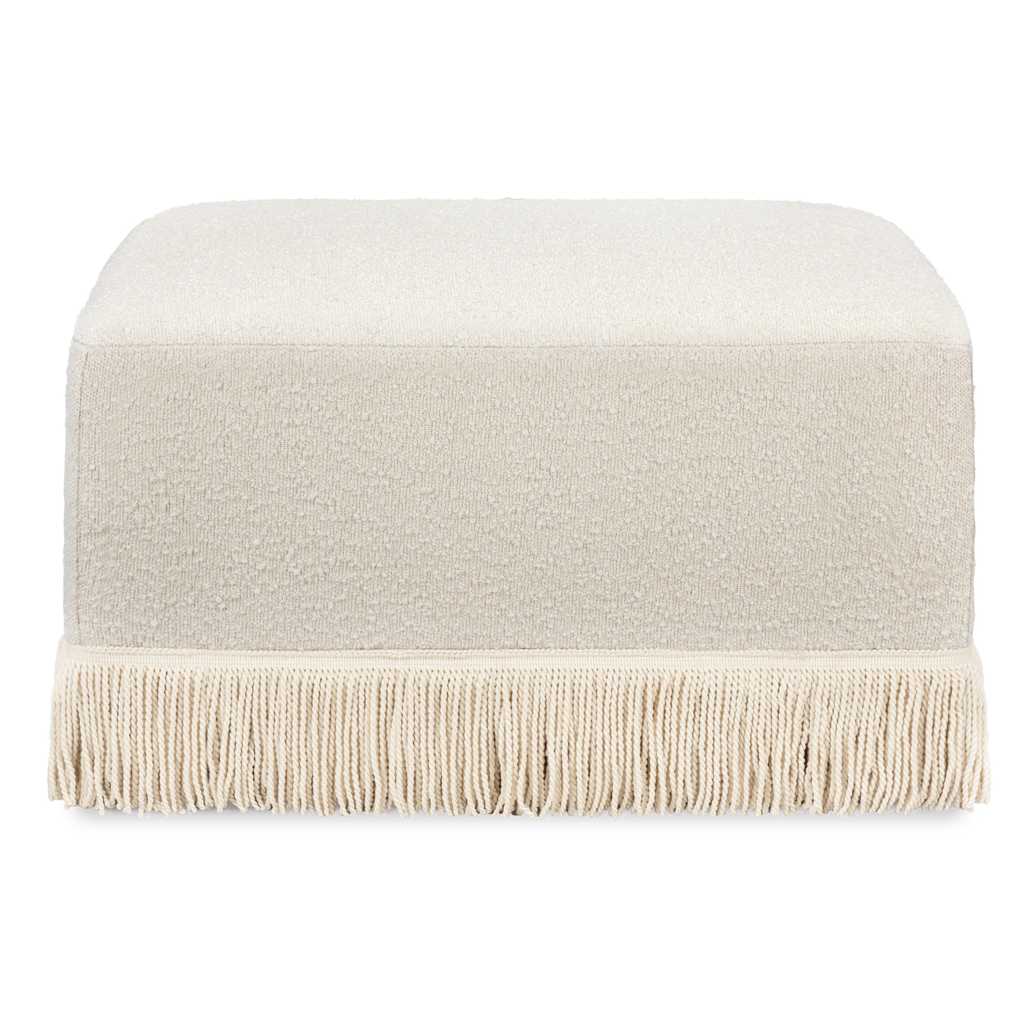 Namesake Crawford Gliding Ottoman | Boucle with Tassel Fringe | Lullabye Shop