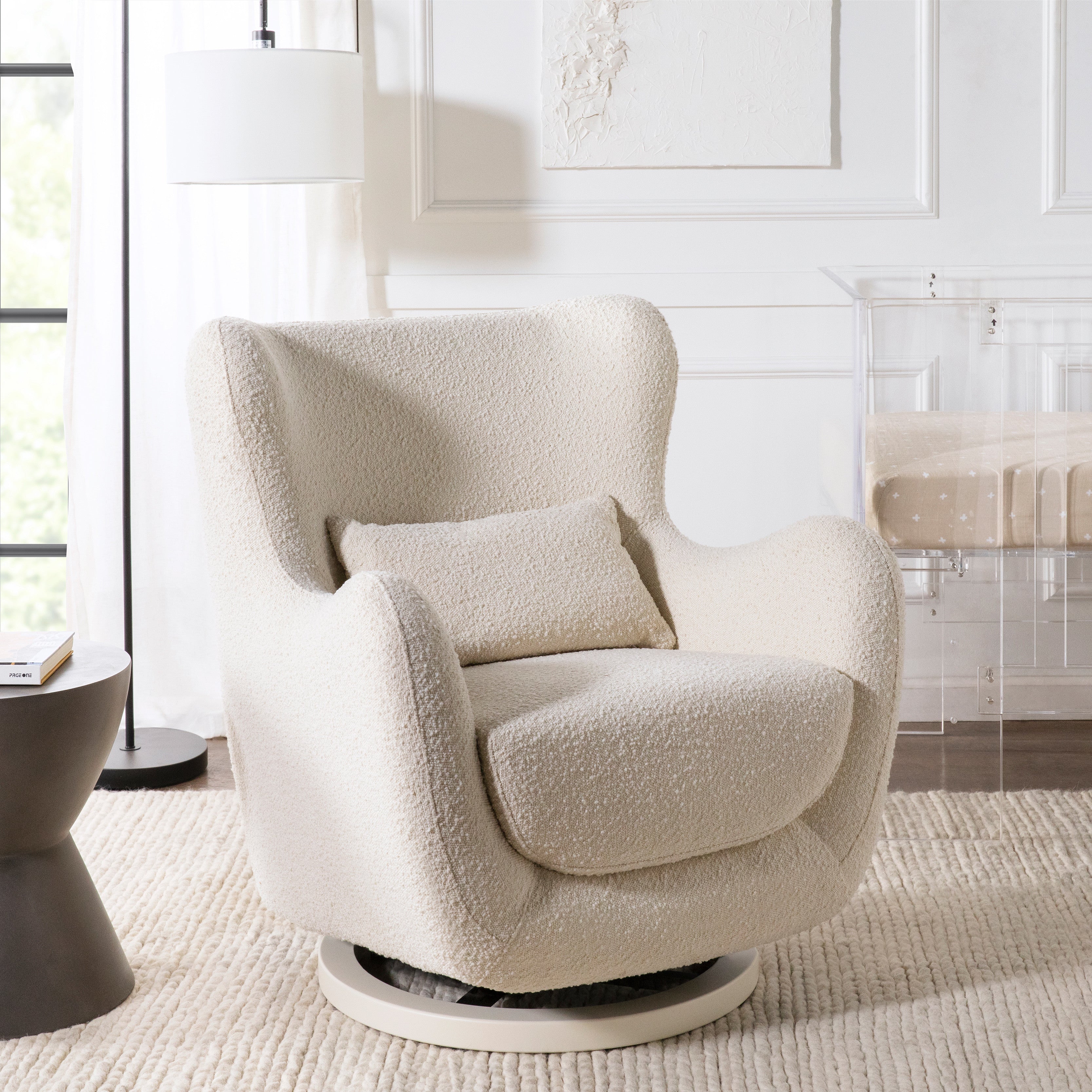 Babyletto Solstice Swivel Glider in Boucle | Lullabye Shop