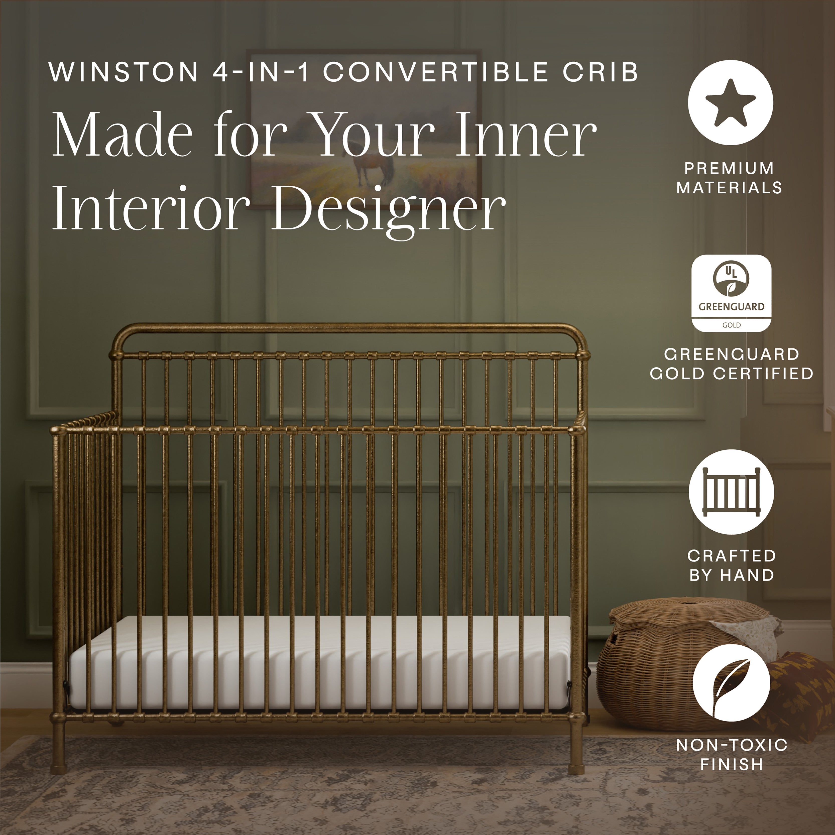 Namesake Winston 4-in-1 Convertible Crib | Lullabye Shop