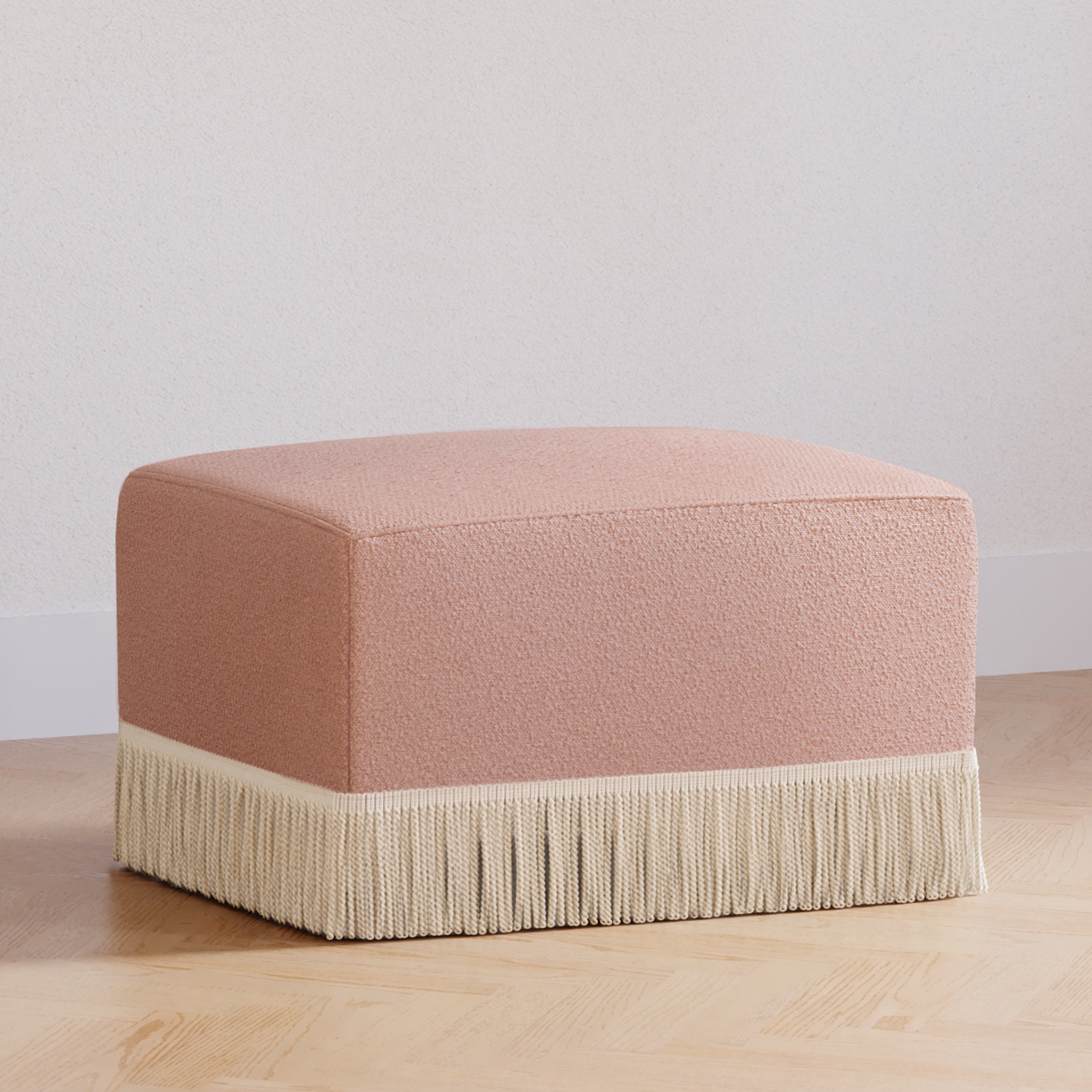 Namesake Crawford Gliding Ottoman | Boucle with Tassel Fringe | Lullabye Shop
