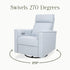Monogram by Namesake Willa Plus Power Glider Recliner + Power Headrest | Lullabye Shop