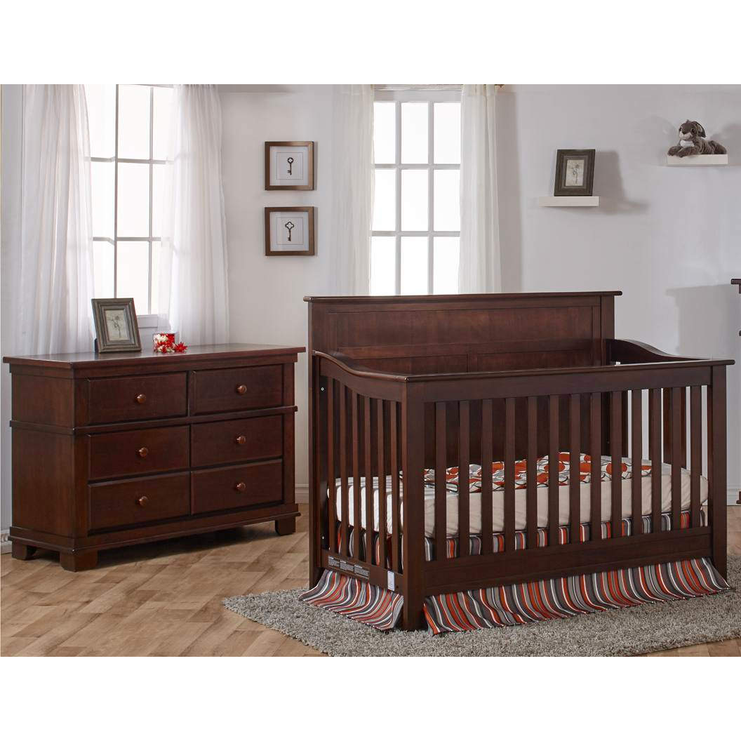 Pali Napoli Flat-Top Forever Crib + Double Dresser Set