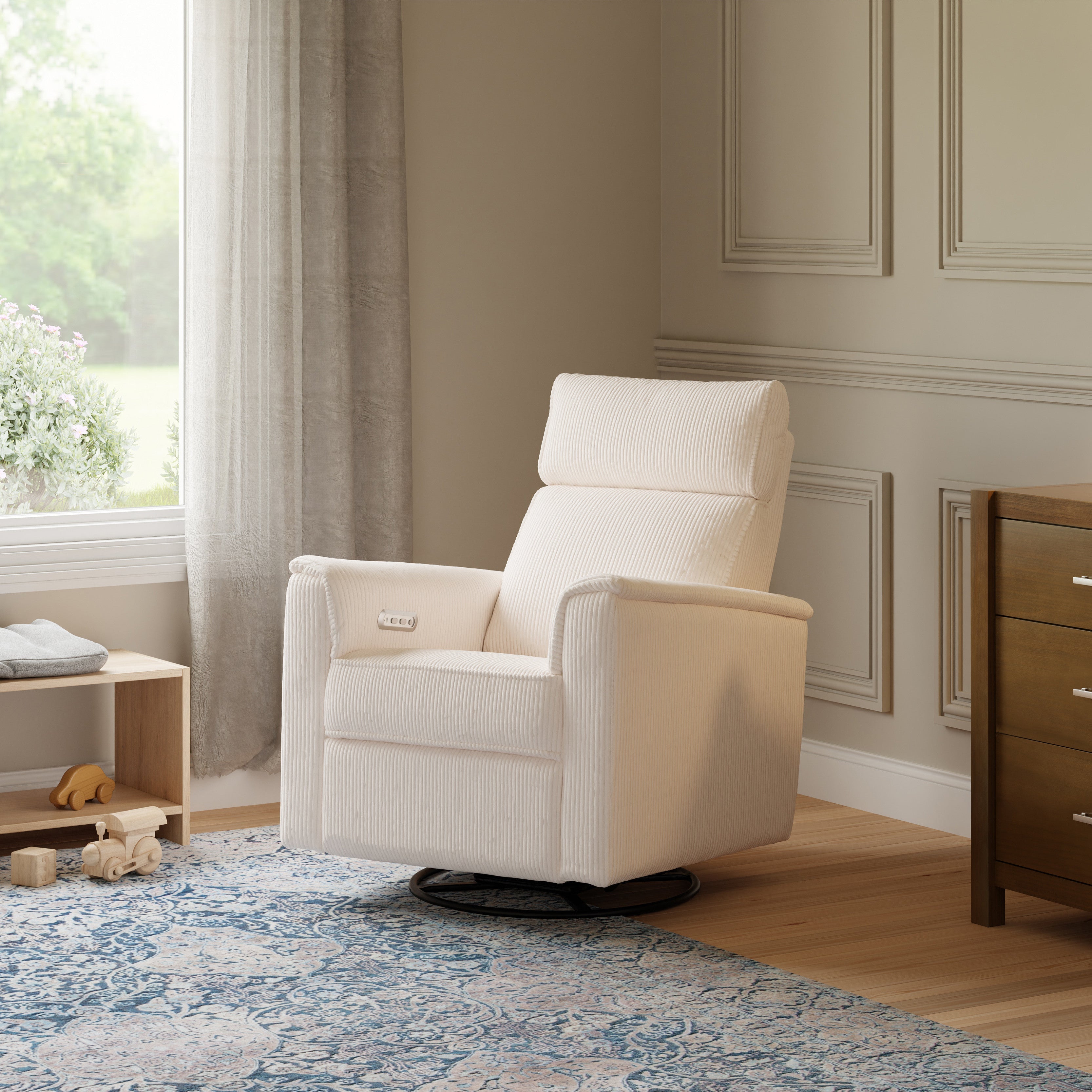 Monogram by Namesake Willa Plus Power Glider Recliner + Power Headrest | Lullabye Shop