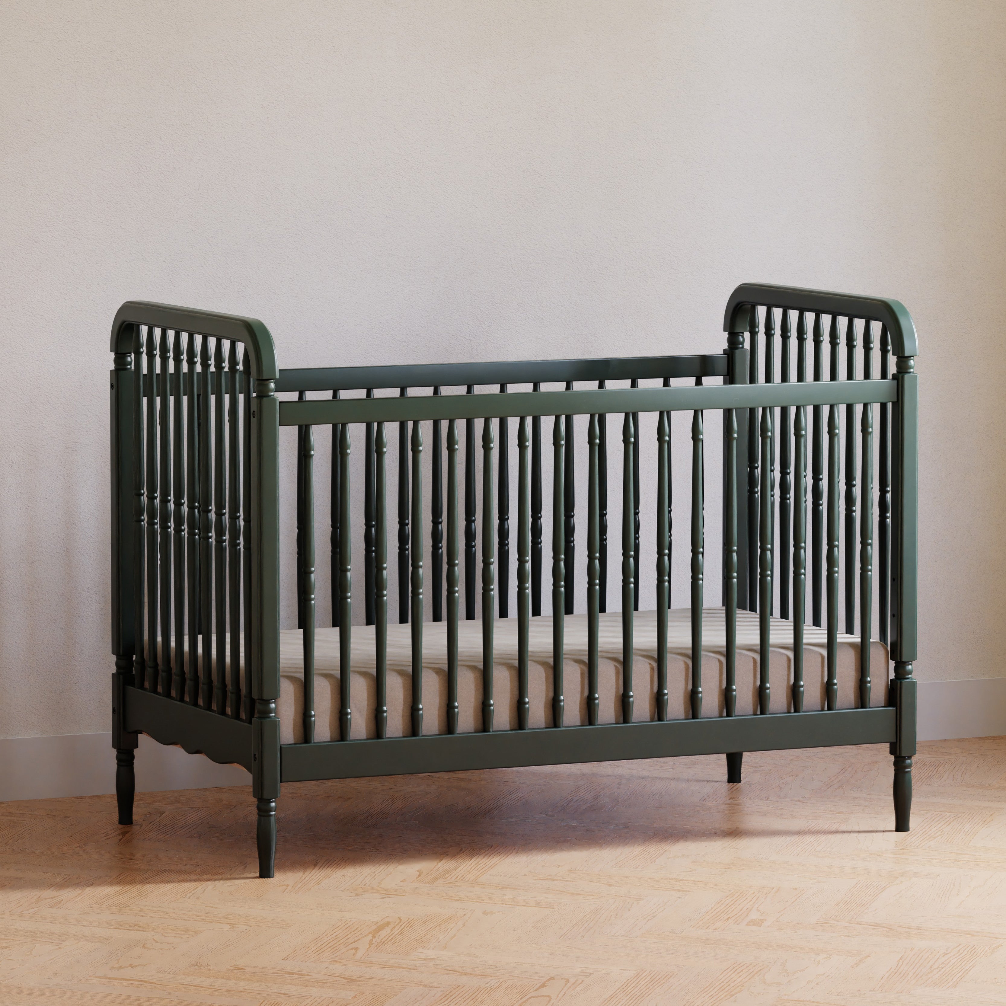Namesake Liberty 3-in-1 Convertible Spindle Crib with Toddler Bed Conversion Kit | Lullabye Shop