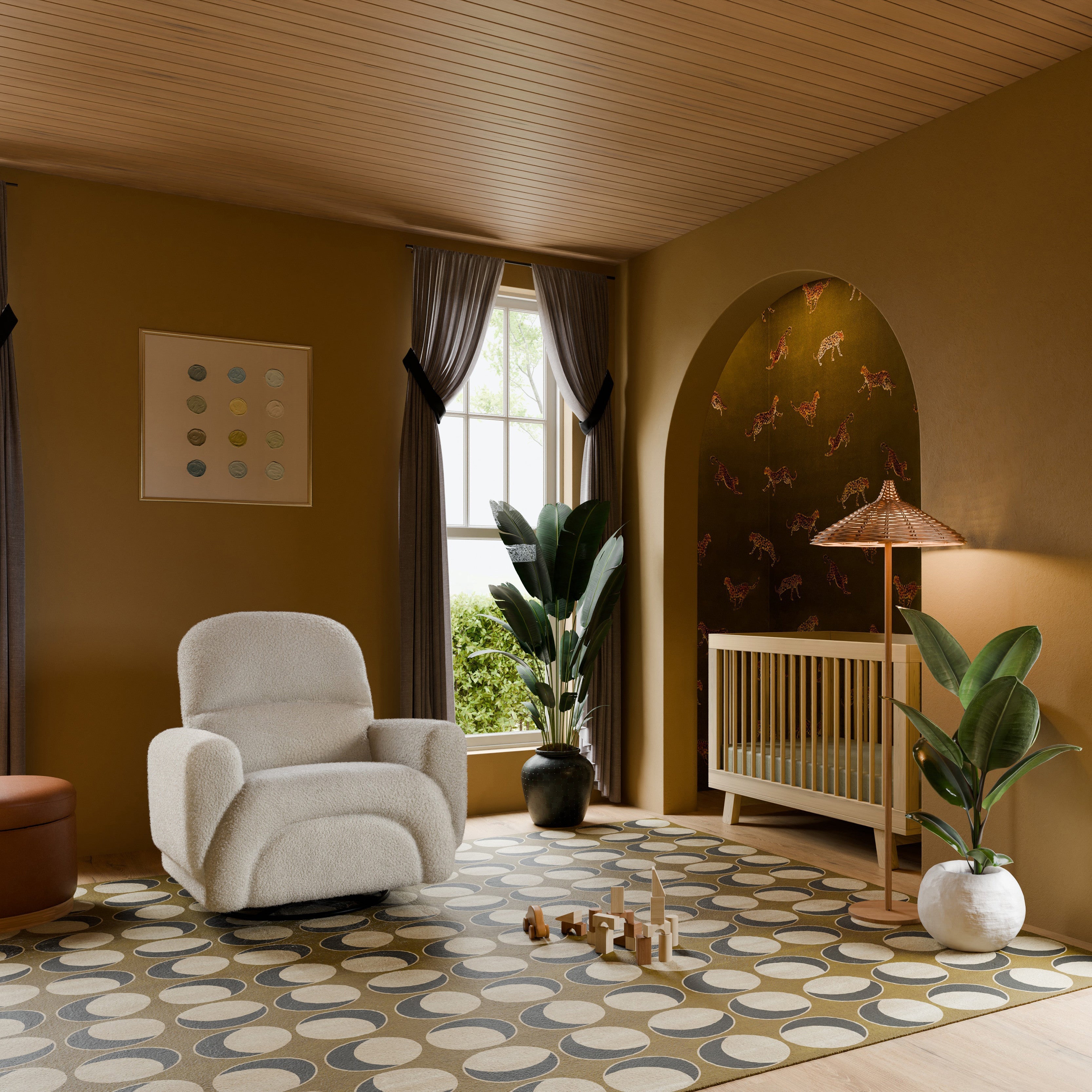 Babyletto Rainbow Recliner and Swivel Glider in Teddy Loop | Lullabye Shop