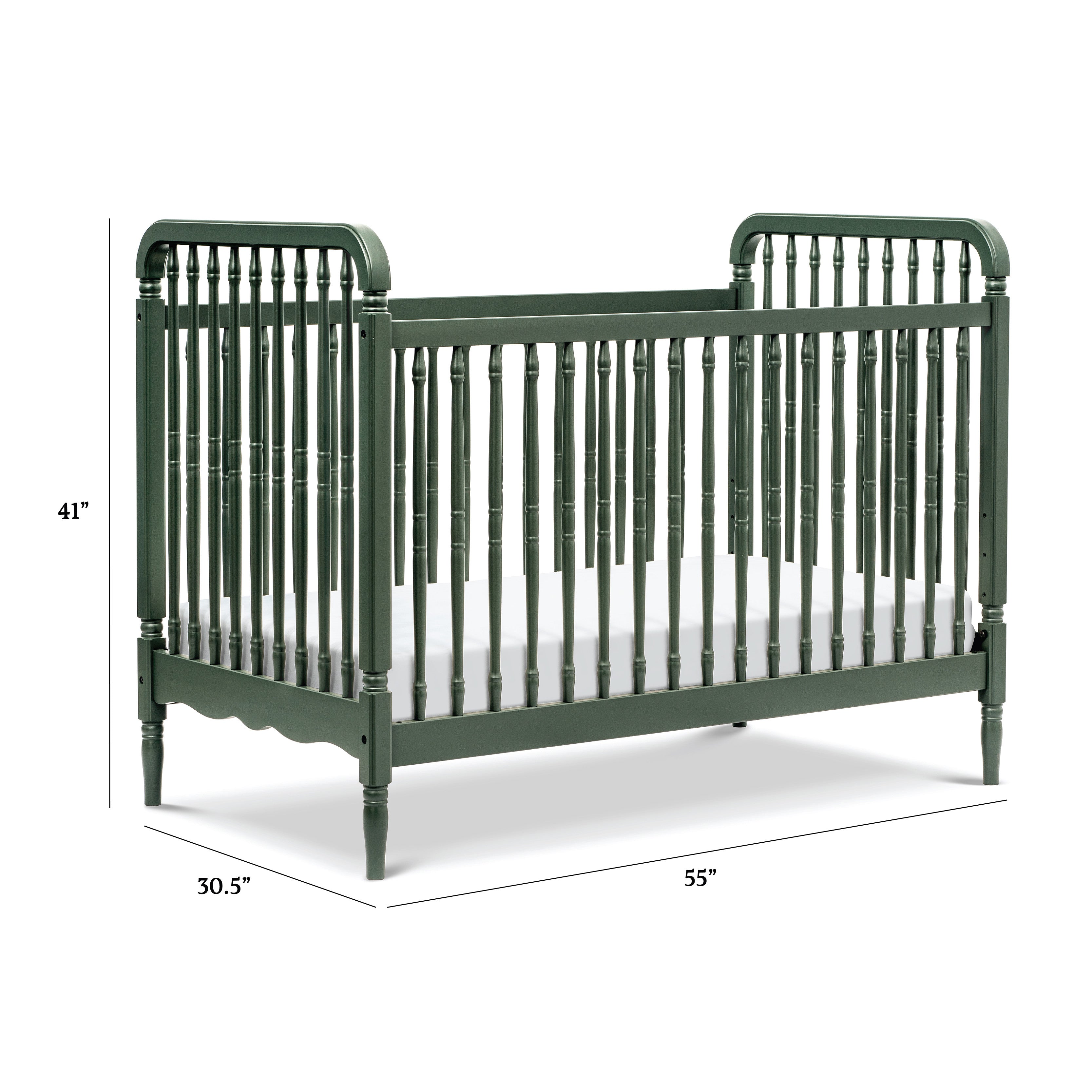 Namesake Liberty 3-in-1 Convertible Spindle Crib with Toddler Bed Conversion Kit | Lullabye Shop