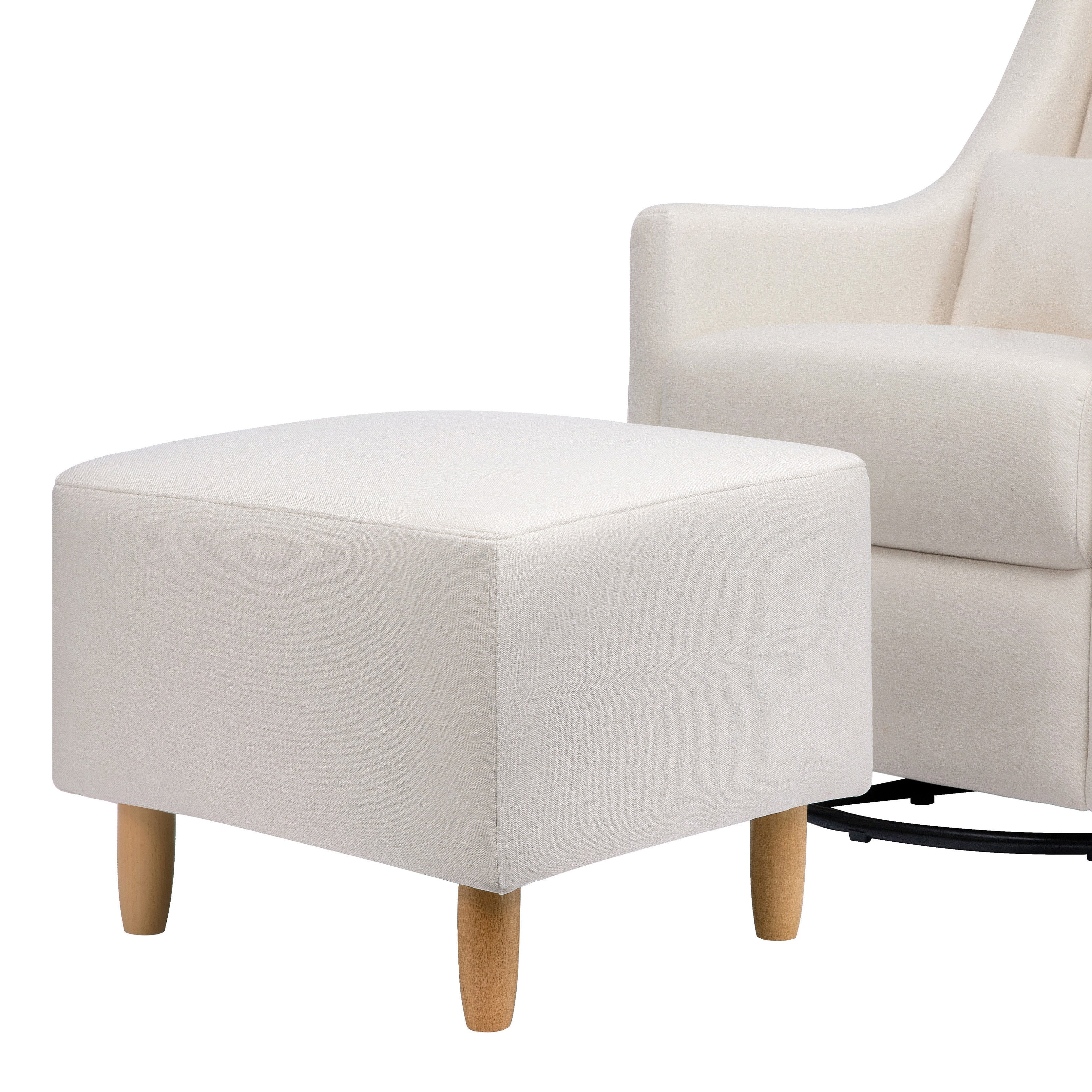 Babyletto Toco Swivel Glider and Ottoman in Eco-Performance Fabric | Water Repellent & Stain Resistant | Lullabye Shop