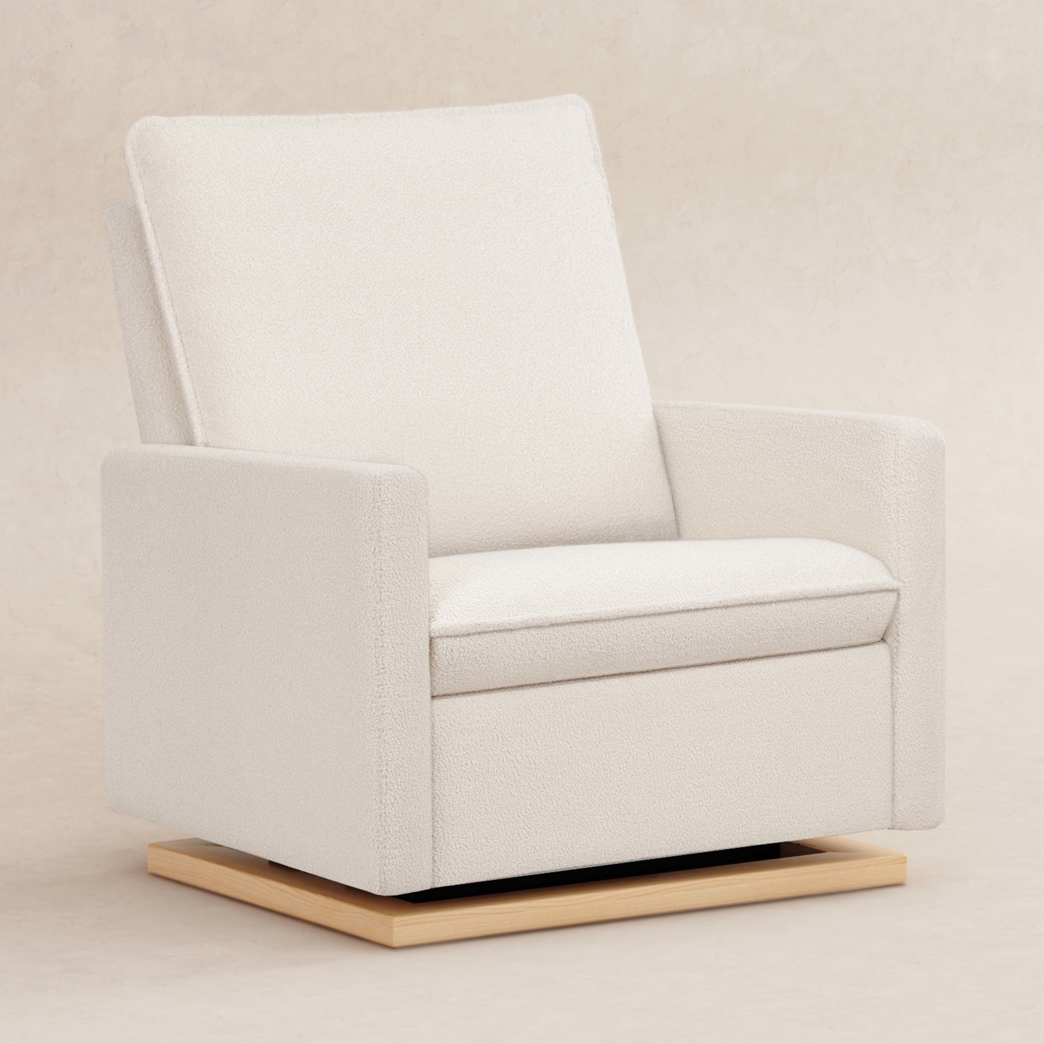 Babyletto Cali Pillowback Chair and a Half Glider in Fleece | Lullabye Shop