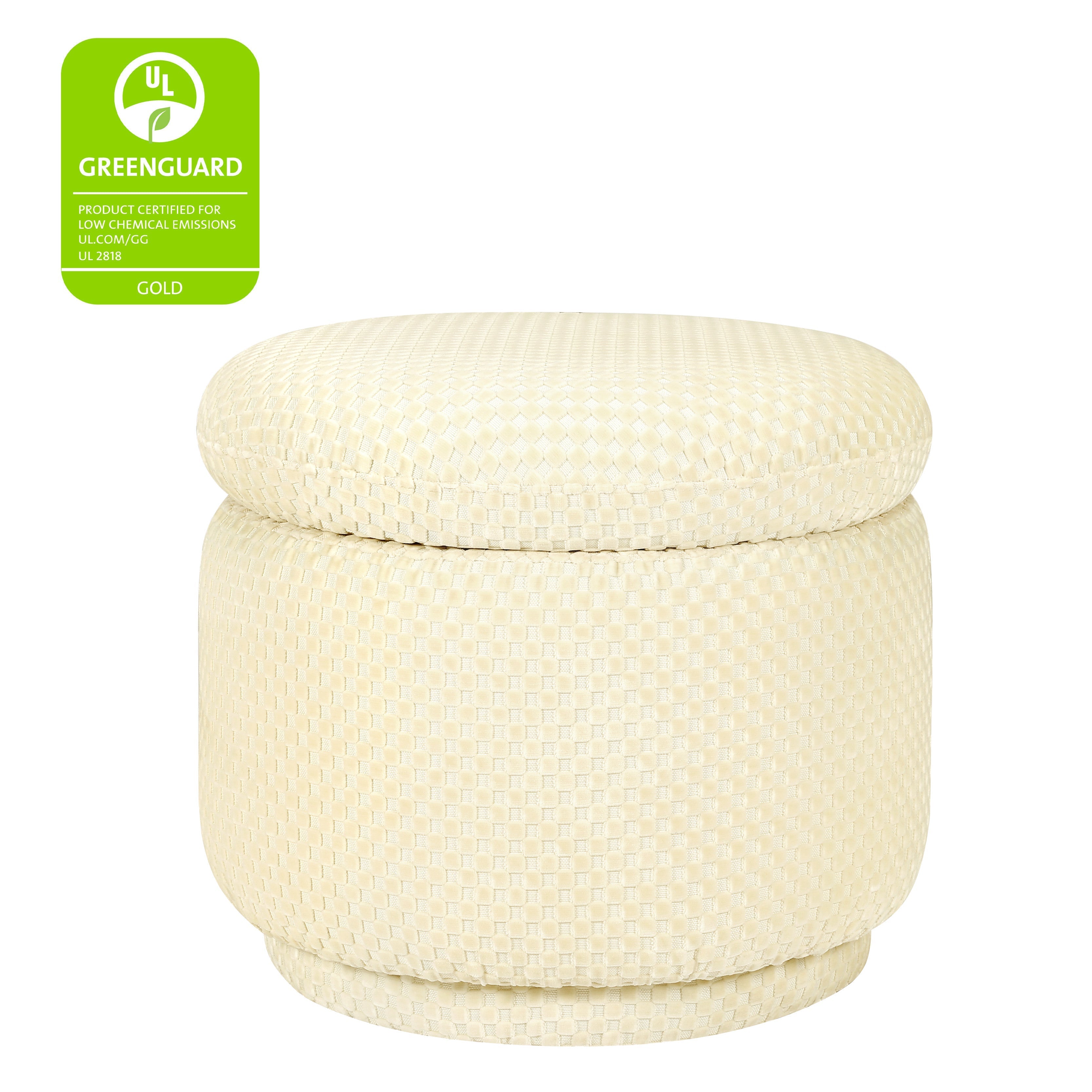 Babyletto Enoki Storage Ottoman in Velvet Checker | Lullabye Shop