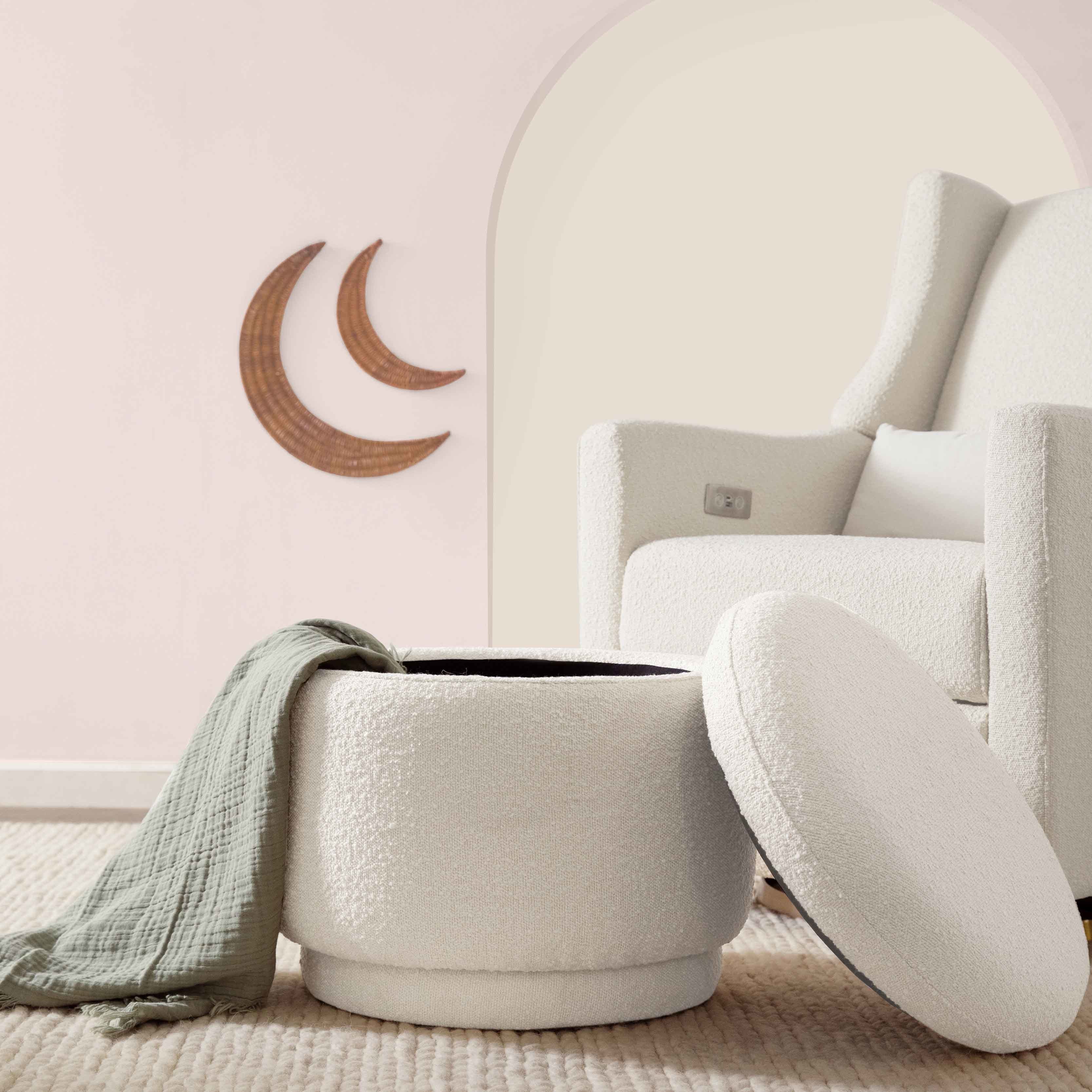 Babyletto Enoki Storage Ottoman in Boucle | Lullabye Shop