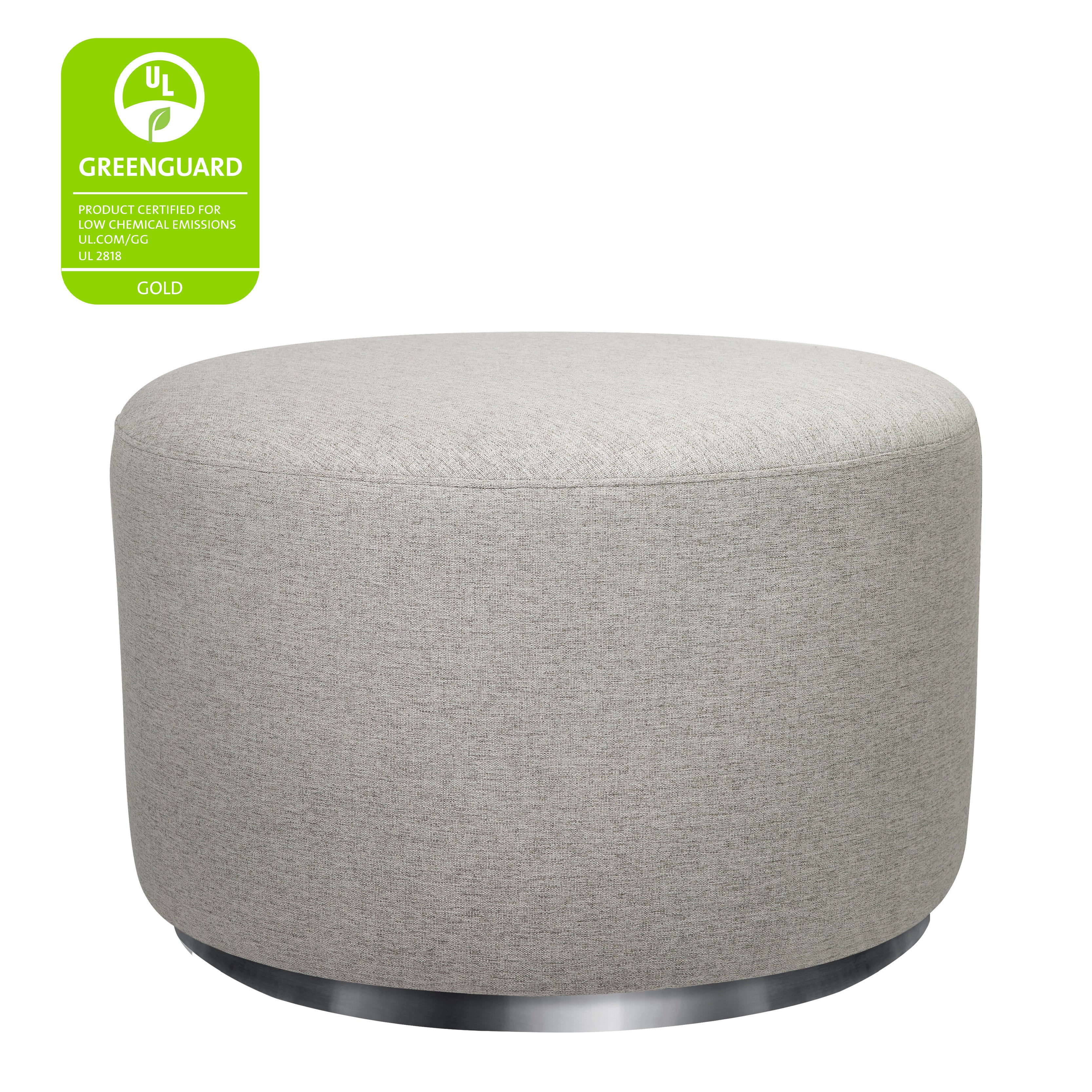 Babyletto Tuba Gliding Ottoman in Eco-Performance Fabric | Water Repellent & Stain Resistant | Lullabye Shop
