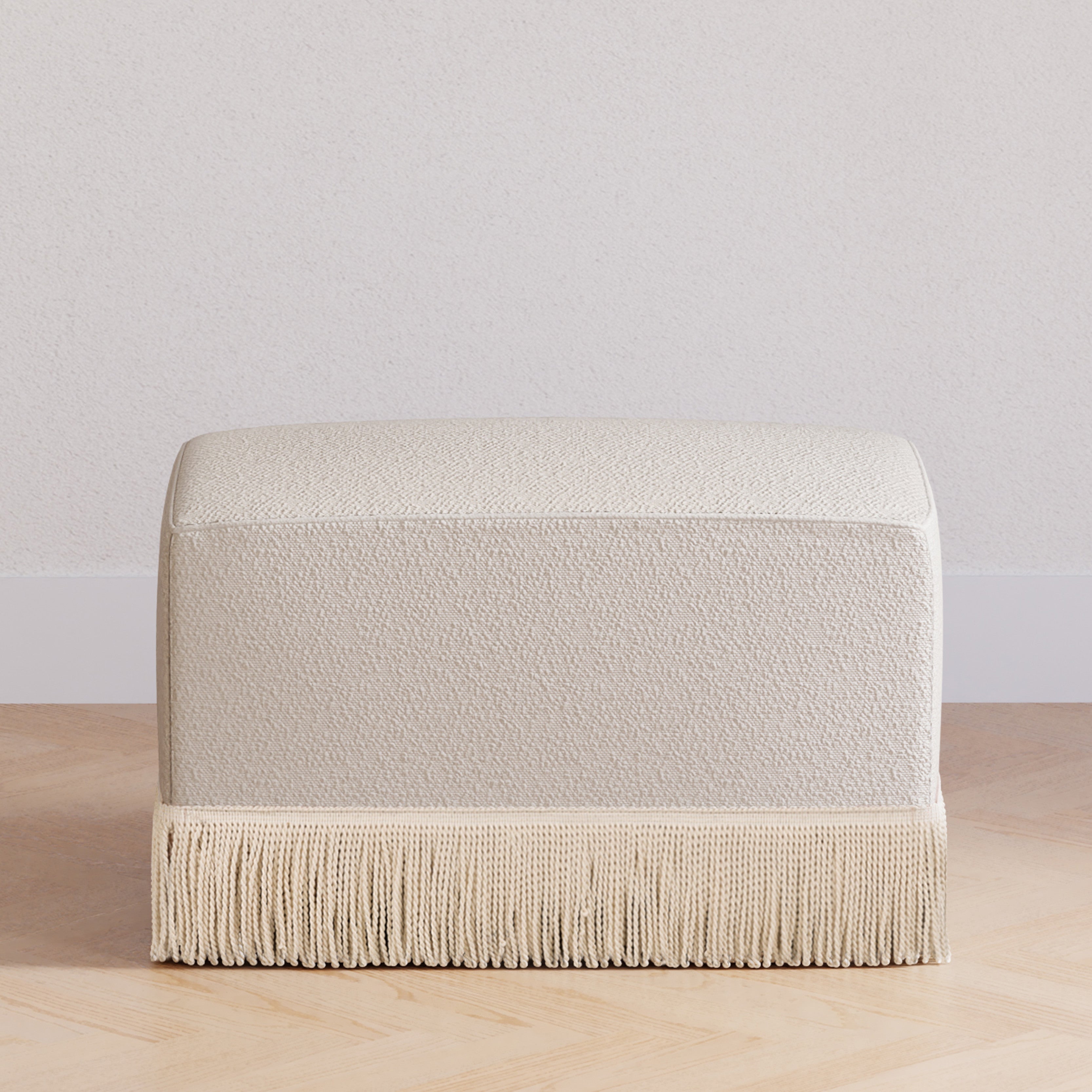 Namesake Crawford Gliding Ottoman | Boucle with Tassel Fringe | Lullabye Shop