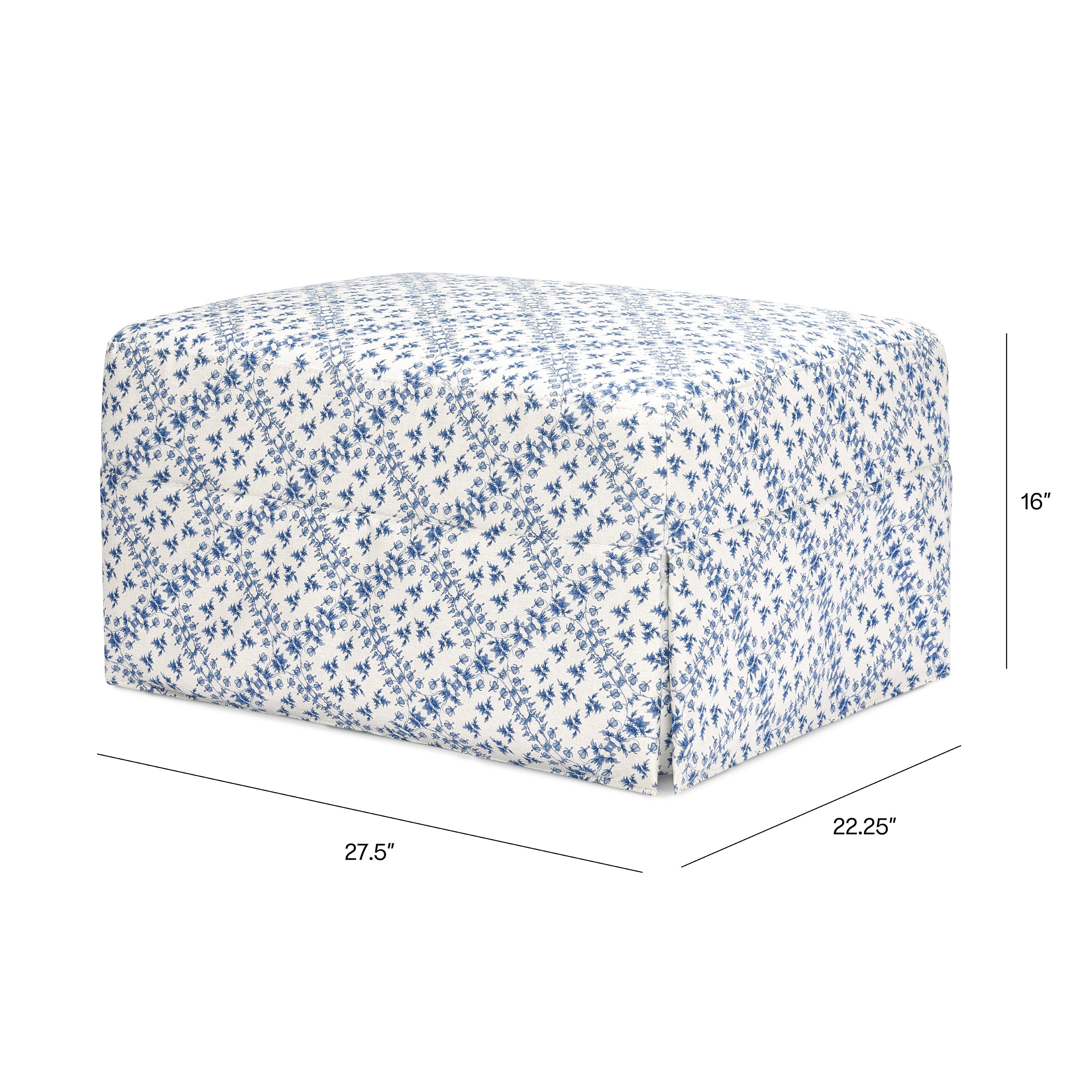 Sarah Flint x Namesake Crawford Gliding Ottoman in Eco-Performance Fabric | Water Repellent & Stain Resistant | Lullabye Shop
