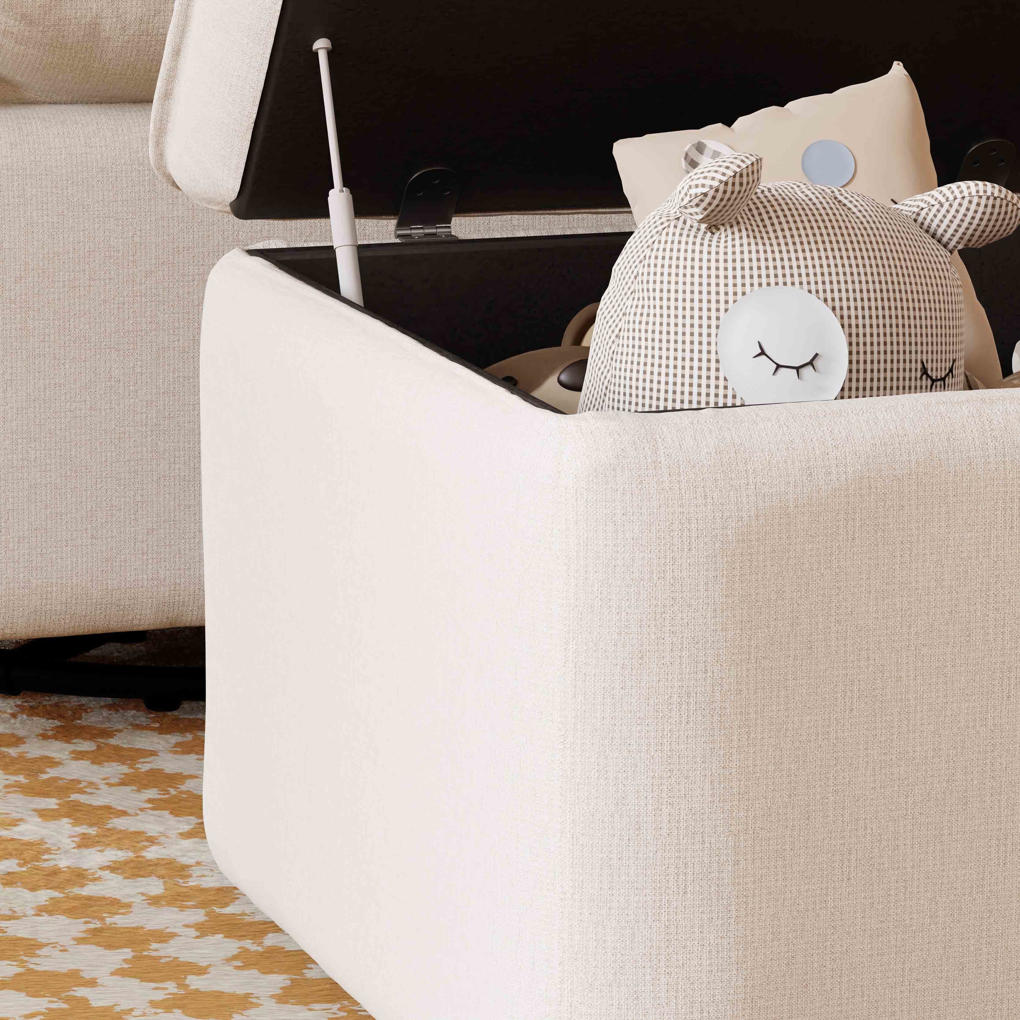 Babyletto Cali Storage Ottoman in Eco-Performance Fabric | Water Repellent & Stain Resistant | Lullabye Shop