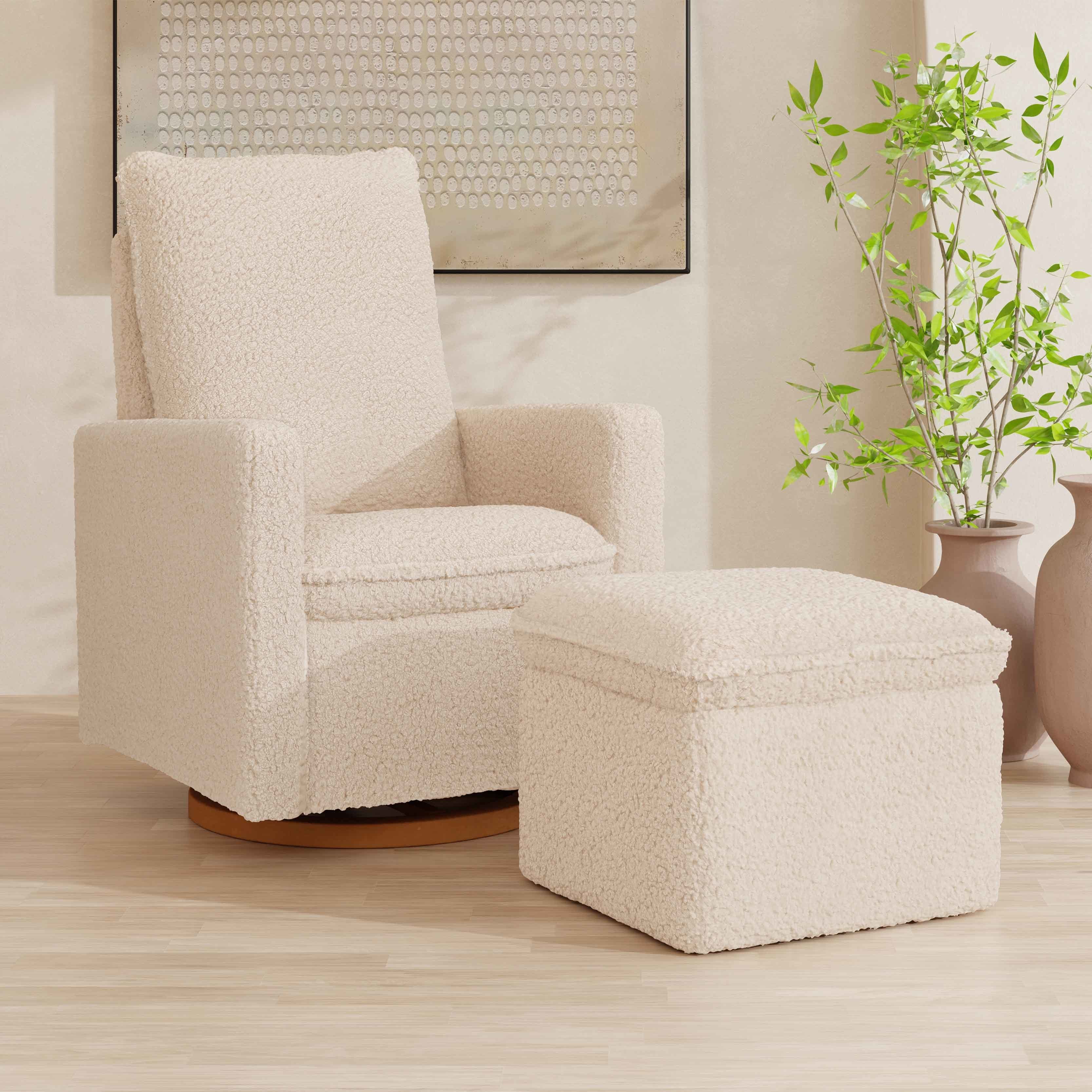 Babyletto Cali Storage Ottoman in Shearling | Lullabye Shop
