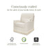 Namesake Crawford Pillowback Comfort Swivel Glider | Boucle with Tassel Fringe | Lullabye Shop