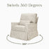 Morris & Co. x Namesake Crawford Pillowback Comfort Swivel Glider