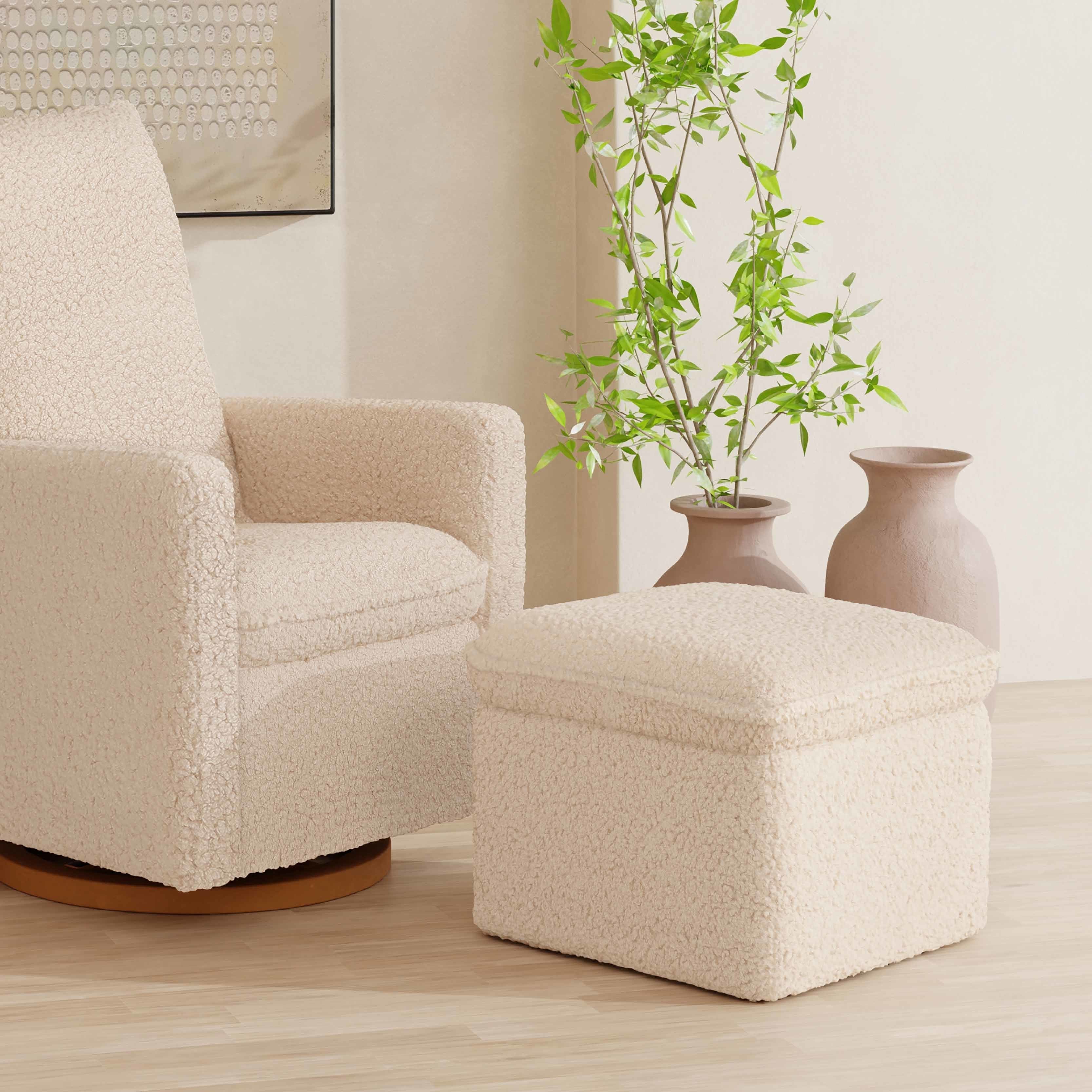 Babyletto Cali Storage Ottoman in Shearling | Lullabye Shop