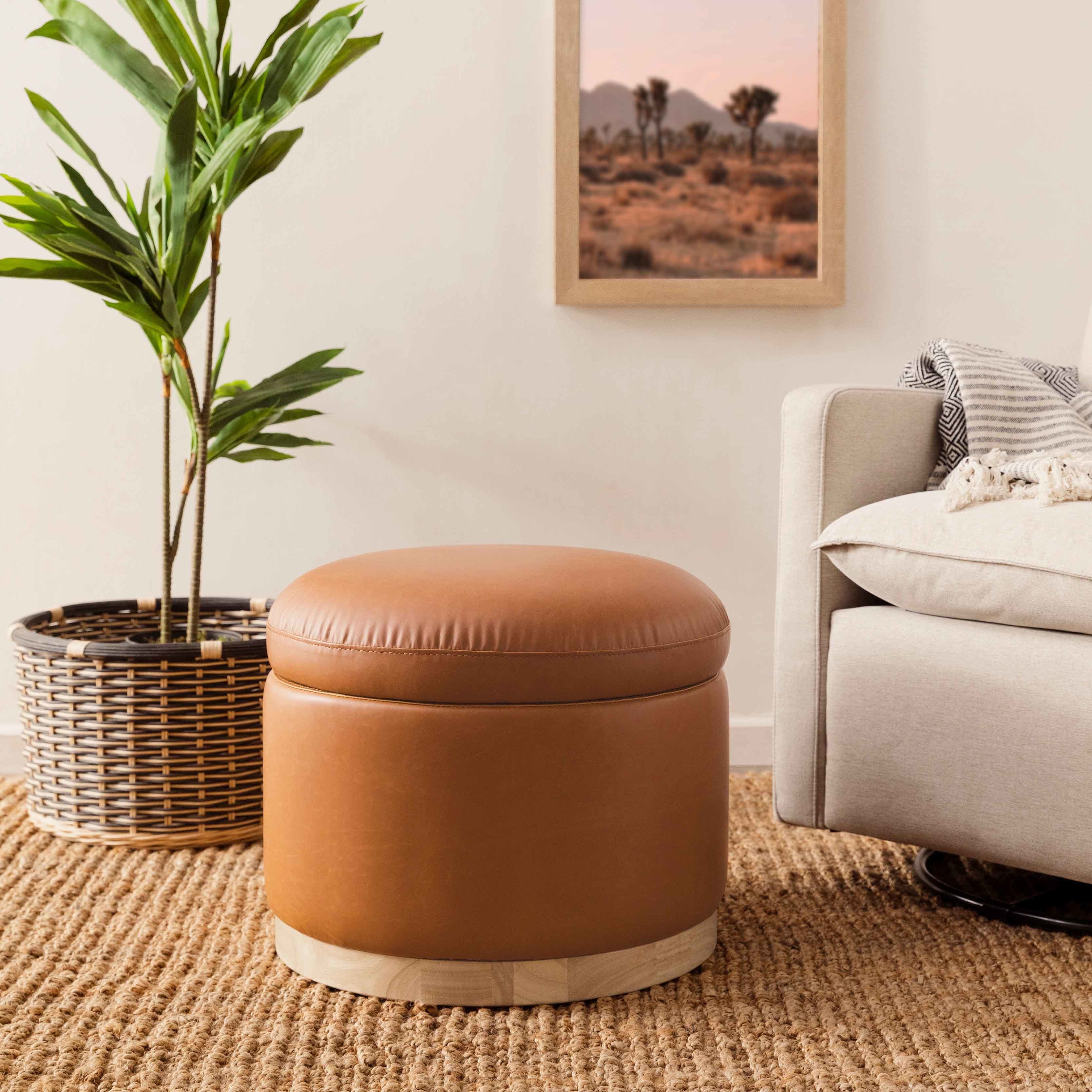 Babyletto Naka Storage Ottoman in Vegan Leather | Lullabye Shop