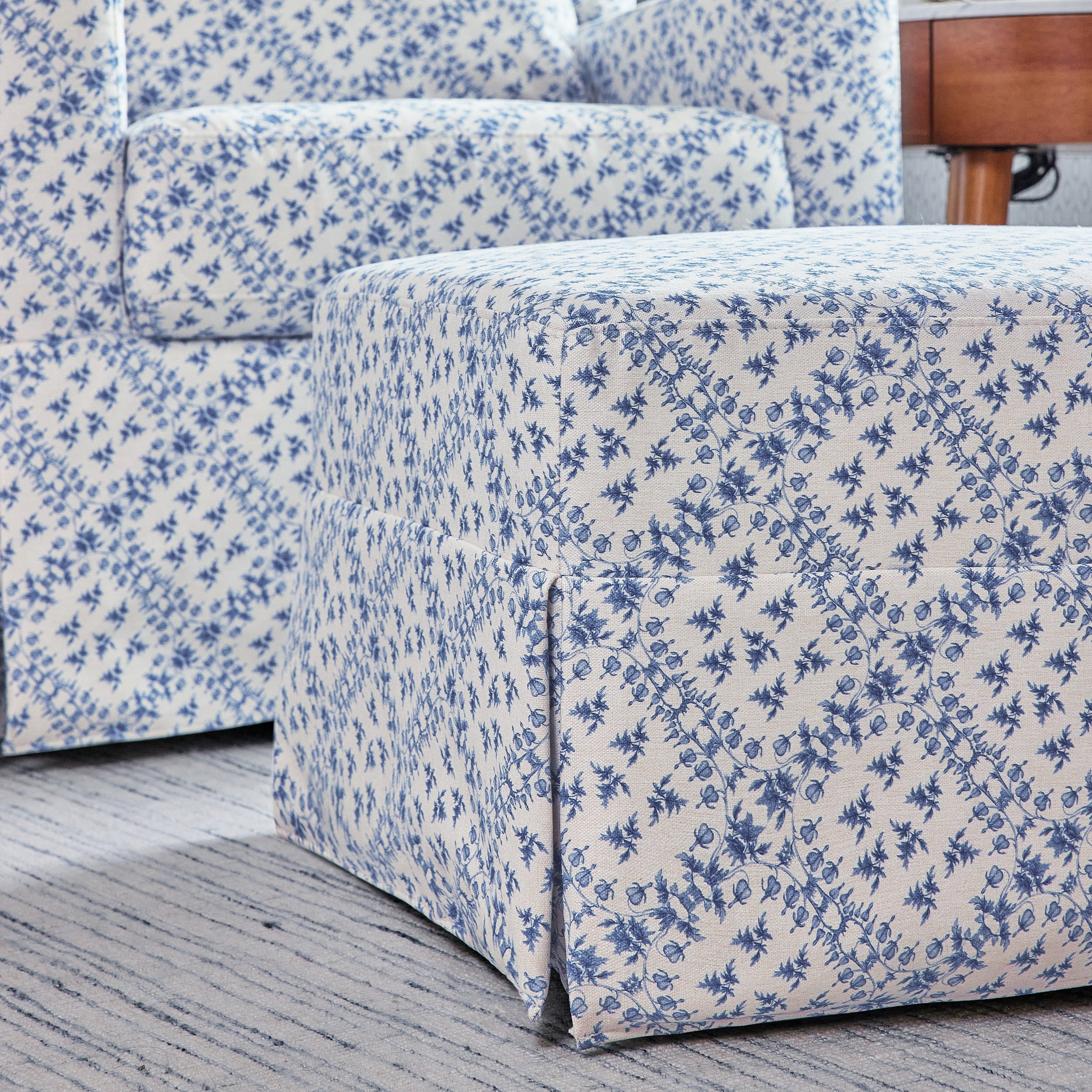 Sarah Flint x Namesake Crawford Gliding Ottoman in Eco-Performance Fabric | Water Repellent & Stain Resistant | Lullabye Shop